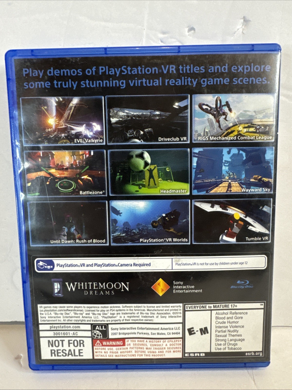 PlayStation VR Demo Disc (PS4, 2016) – Official Sony Virtual Reality Sampler