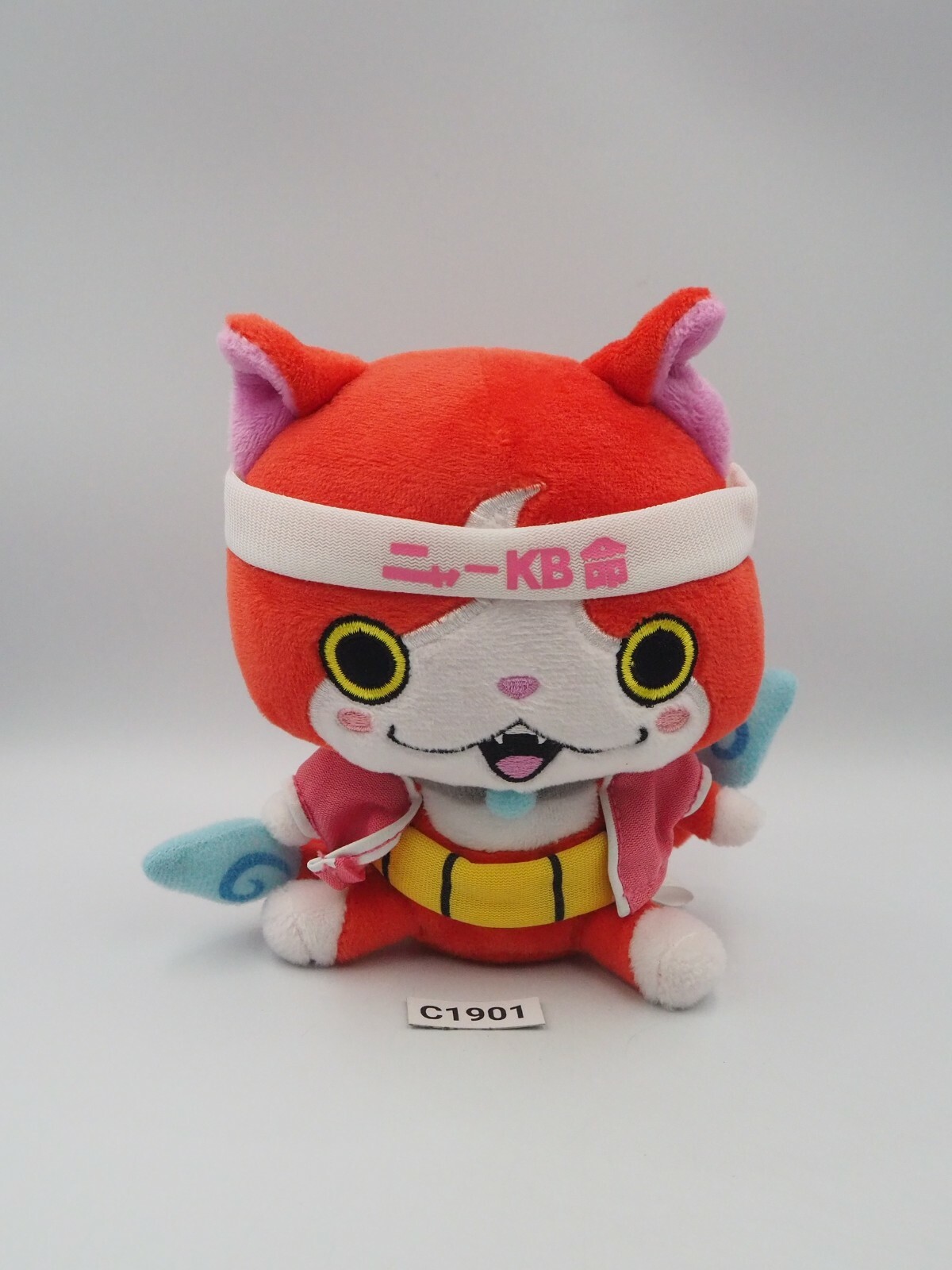 Yokai Watch C1901 Jibanyan Meow Nya-KB Bandai Kuttari Plush 6″ Toy Doll Japan
