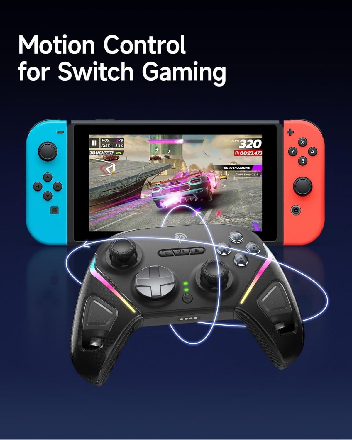 EasySMX D10 Multiplatform Gaming Controller PC/Switch/Android/iOS – Black