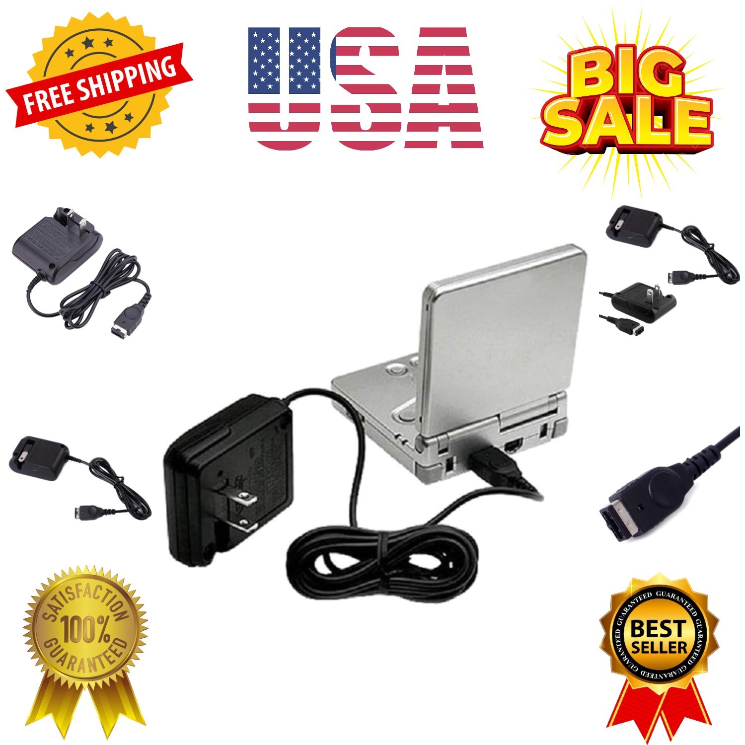 AC Adapter USG-002 – AC Adapter Wall Charger for Gameboy DS Advance SP GBA