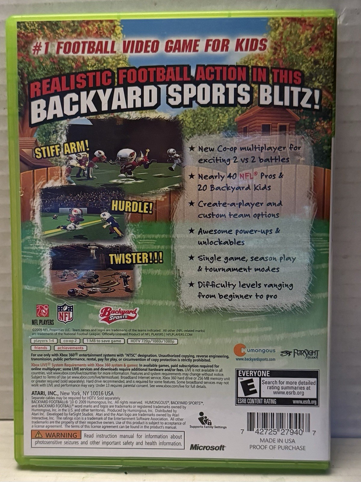 Backyard Football ’10 (Microsoft Xbox 360, 2009) Complete, CIB – Tested