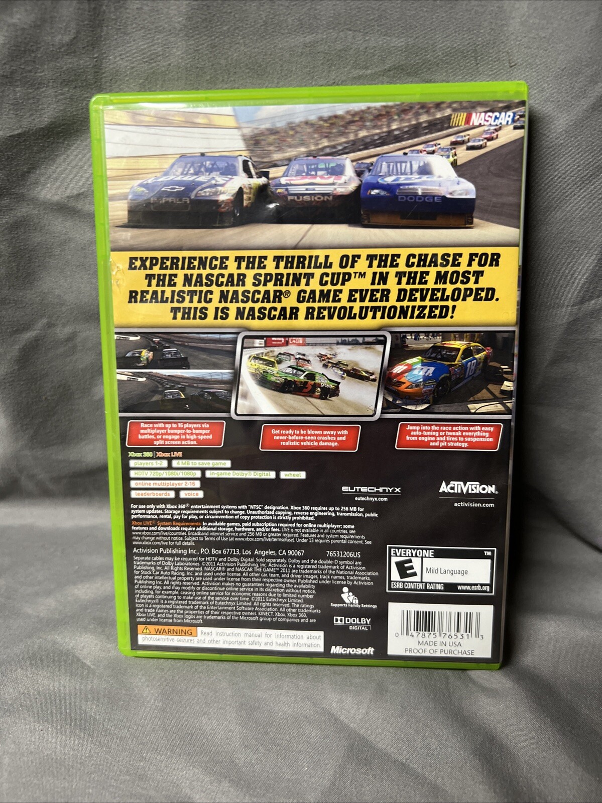 NASCAR The Game 2011 (Microsoft Xbox 360, 2011) (CIB) -A8