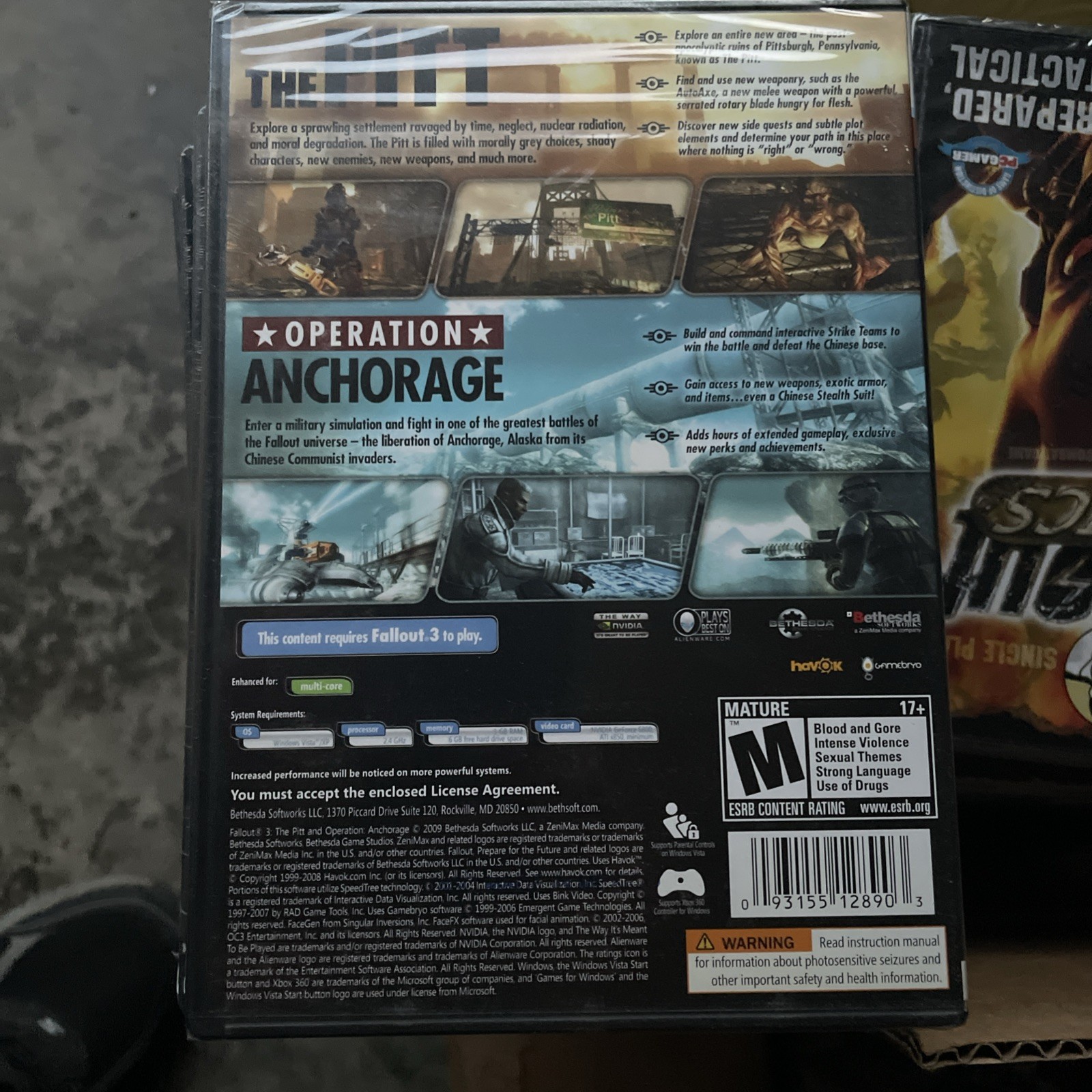 Fallout 3 THE PITT & OPERATION ANCHORAGE Add-On Pack PC NEW SEALED FREE SHIPPING