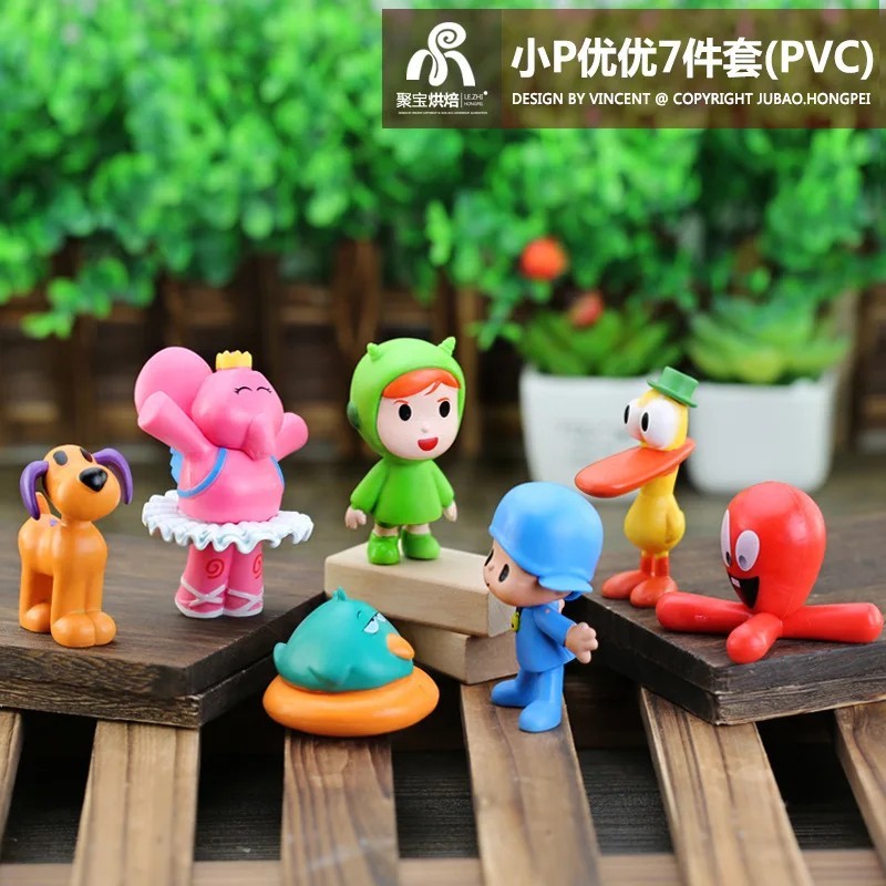 7pcs Set Pocoyo Action Figure Toy Pocoyo, Elly, Pato, Loula, Sleepy Bird