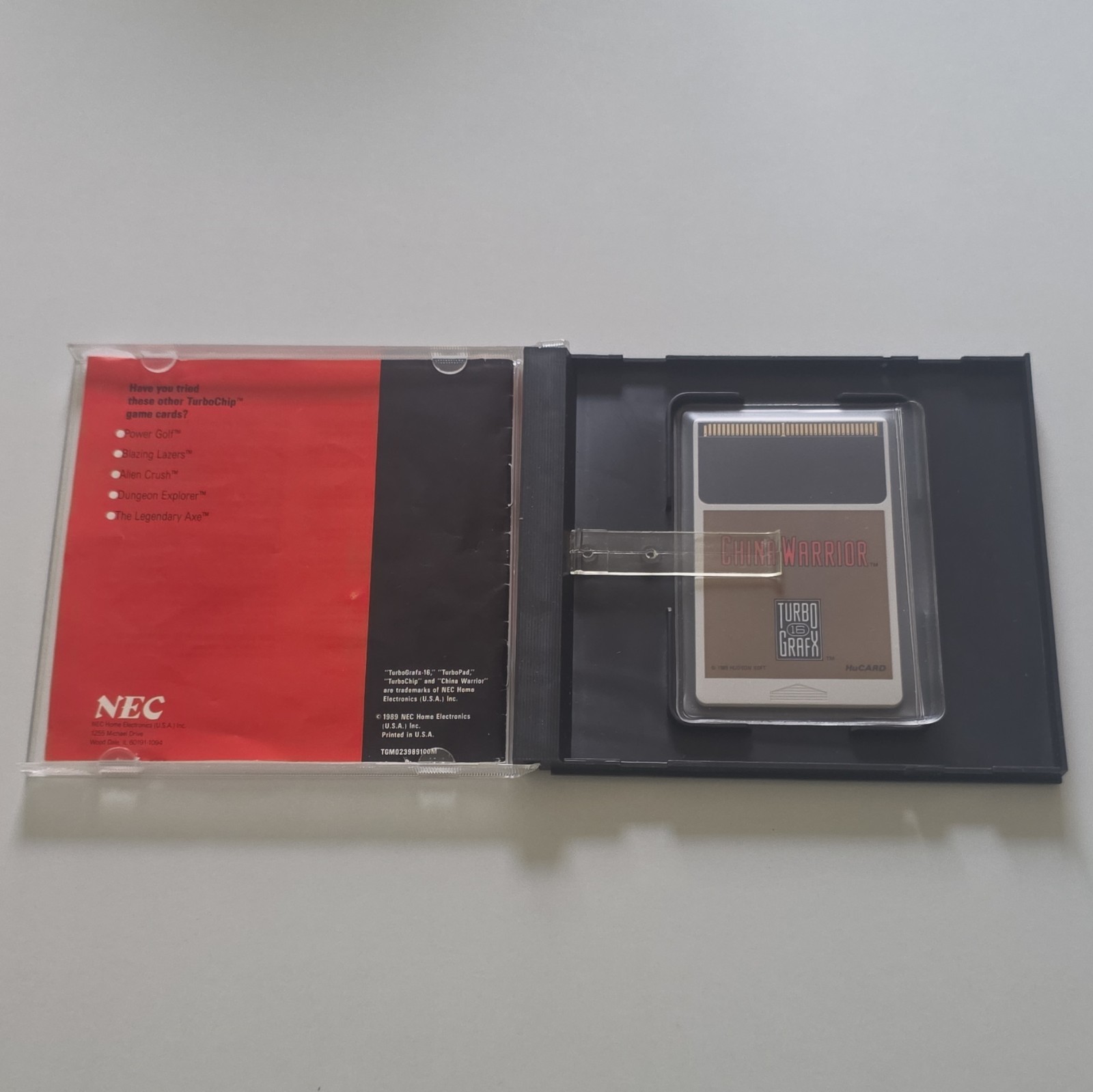 NEC China Warrior TurboGrafx-16 HuCARD 1989 Action NTSC-U/C w/ Case