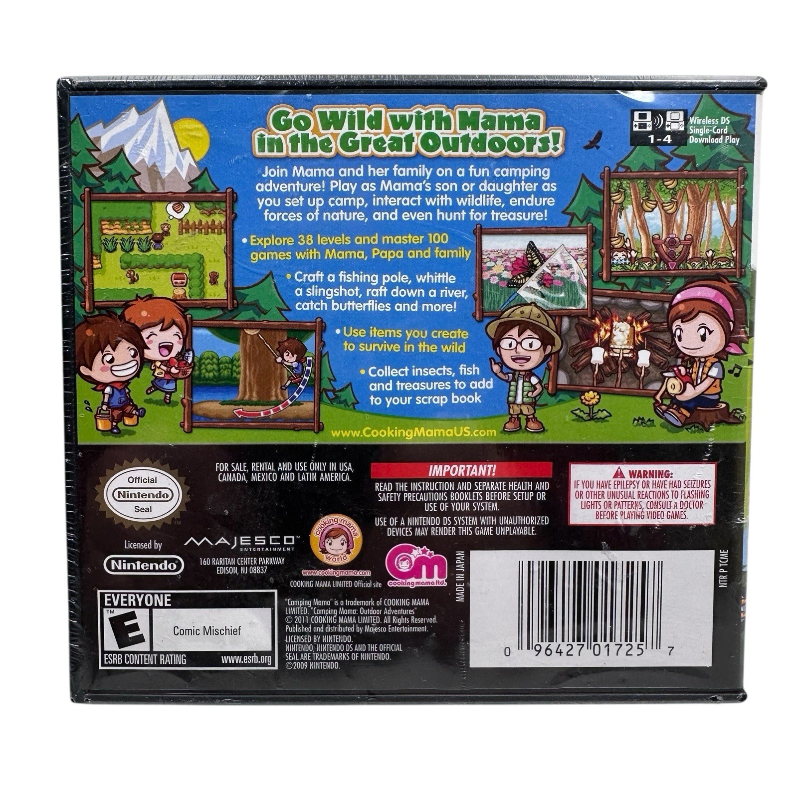 Camping Mama Outdoor Adventures Nintendo DS New Sealed Some Rips On The Plastic