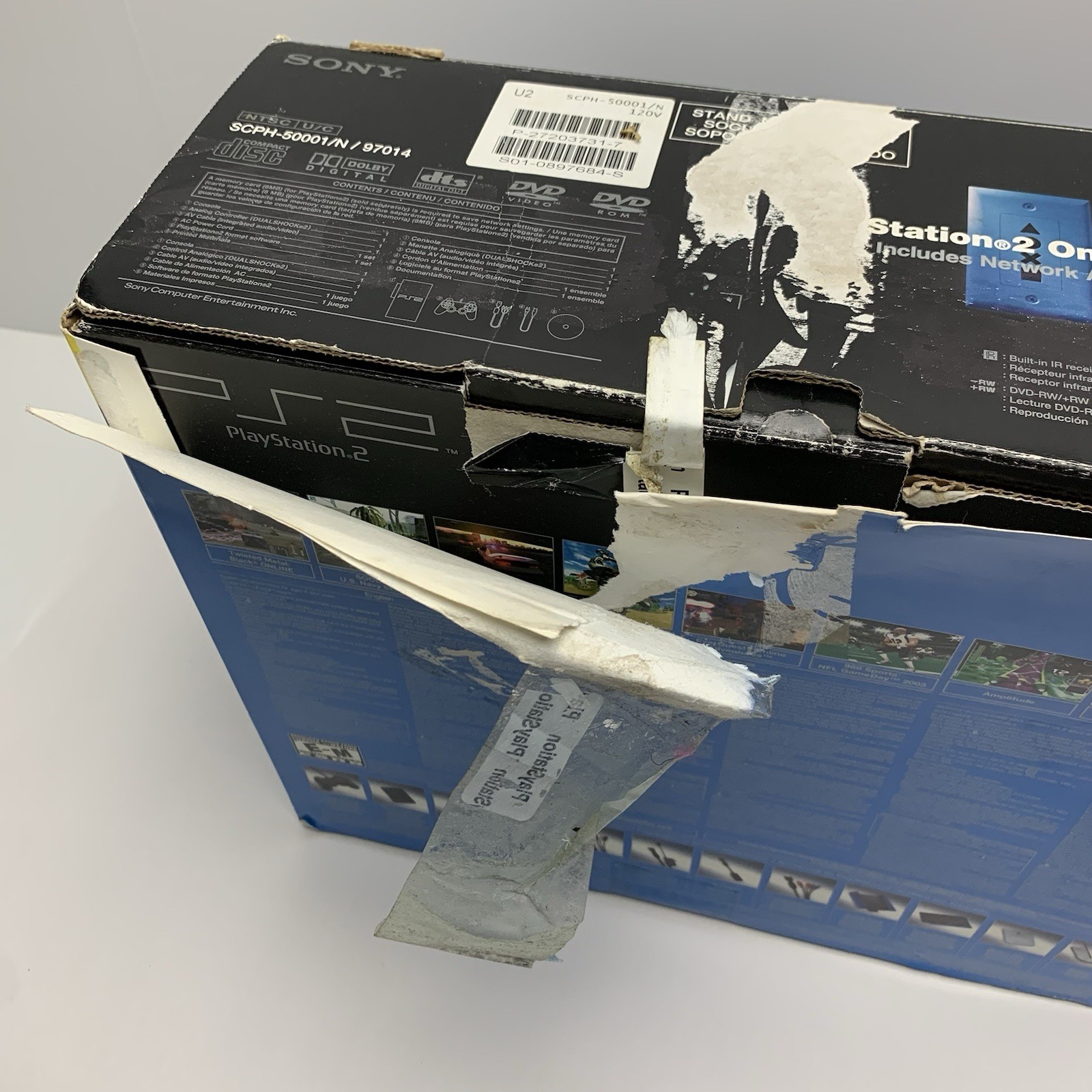 Sony Playstation 2 Online Combo Pack PS2 Console Box Only Empty [No System]