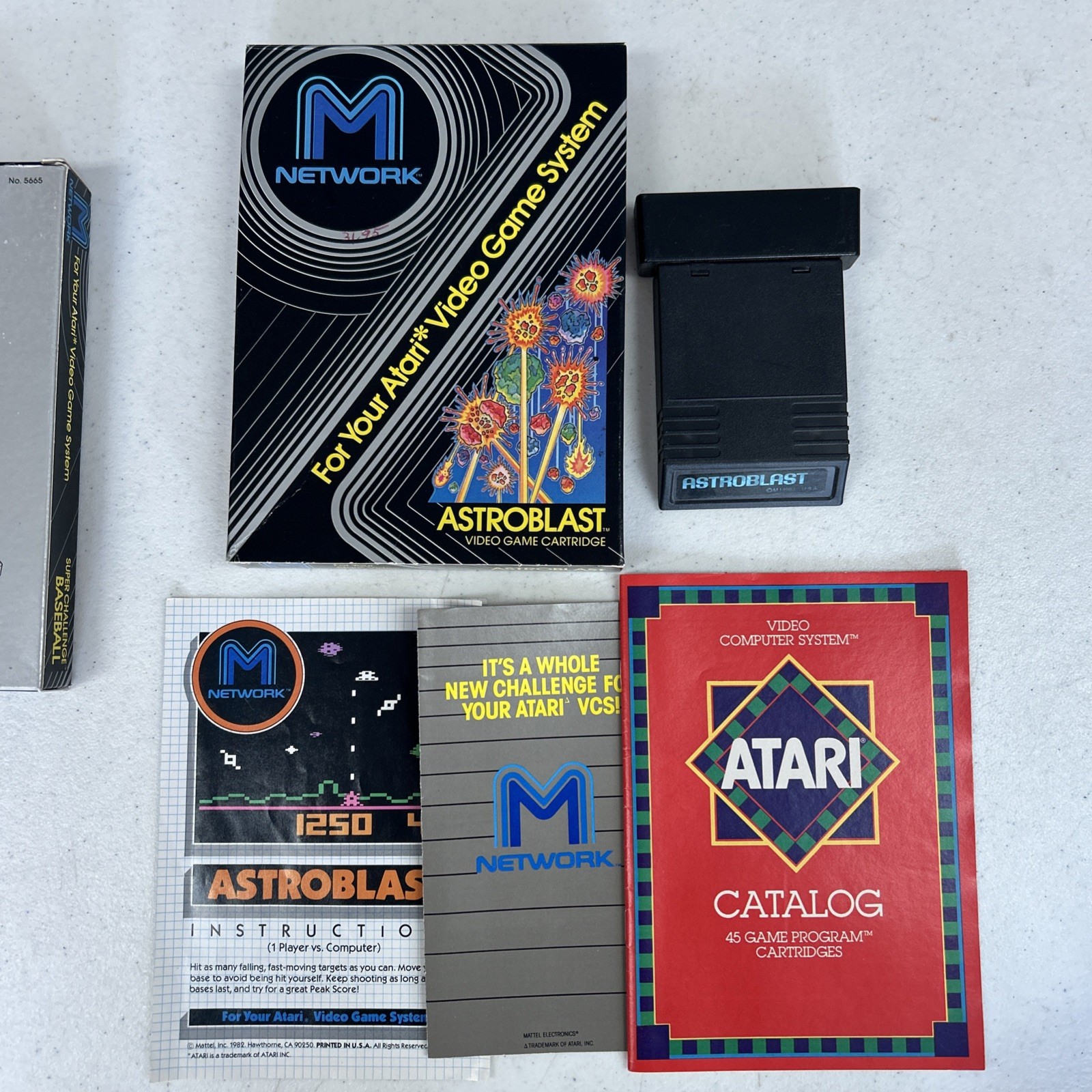 Lot Of 8 Atari 2600 Video Games Vintage Spider-Man Astroblast Sssnake Outlaw