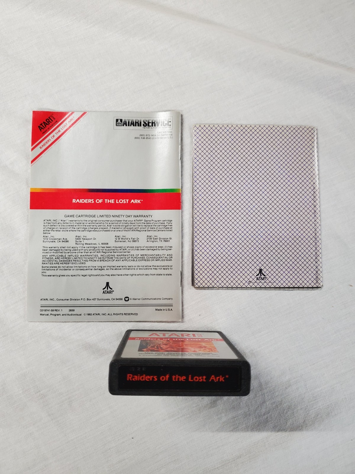 Raiders of the Lost Ark (Atari 2600, 1982) Complete In Box CIB (B043)