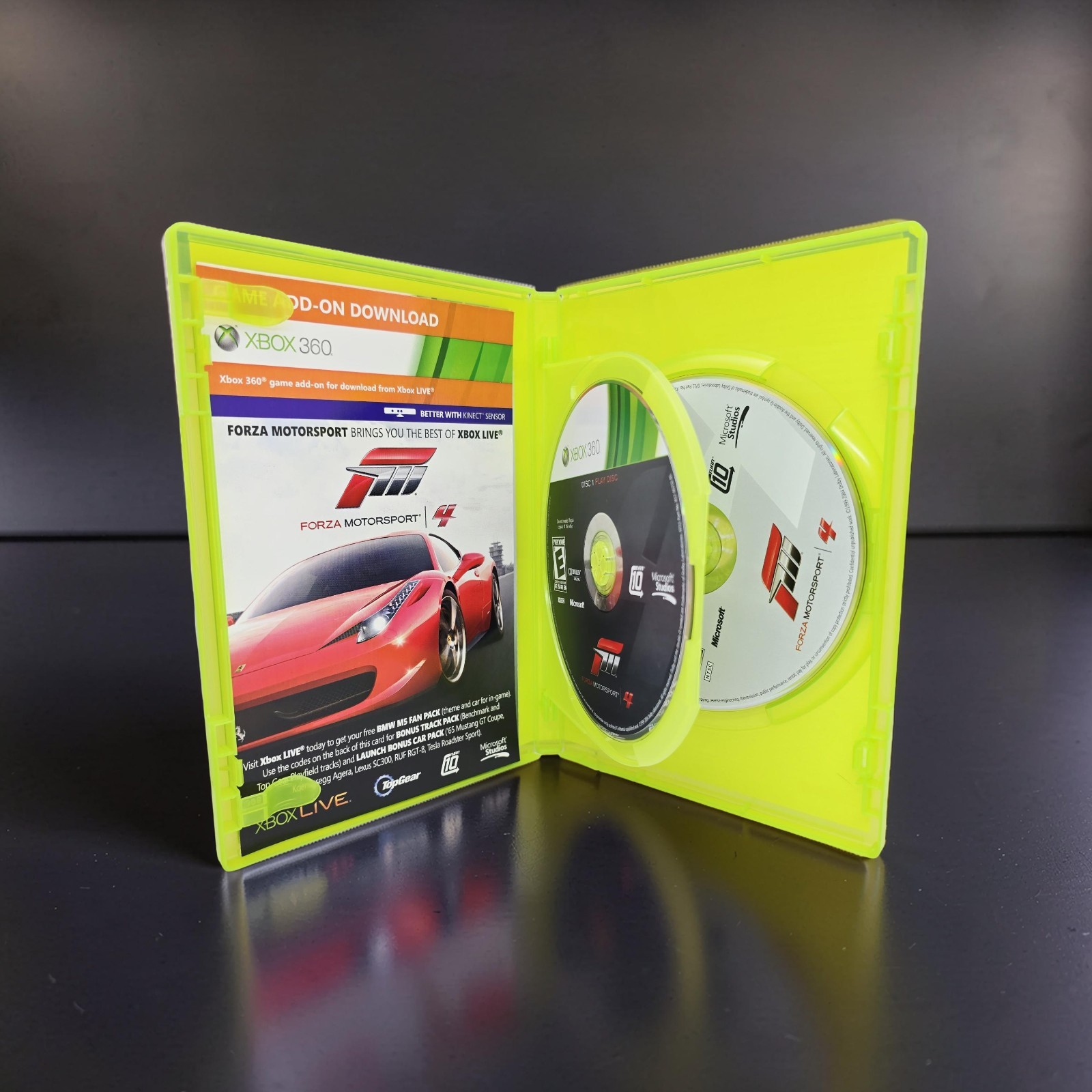 Forza Motorsport 4 Xbox 360 Red Racing Car Better With Kinect Sensor Microsoft