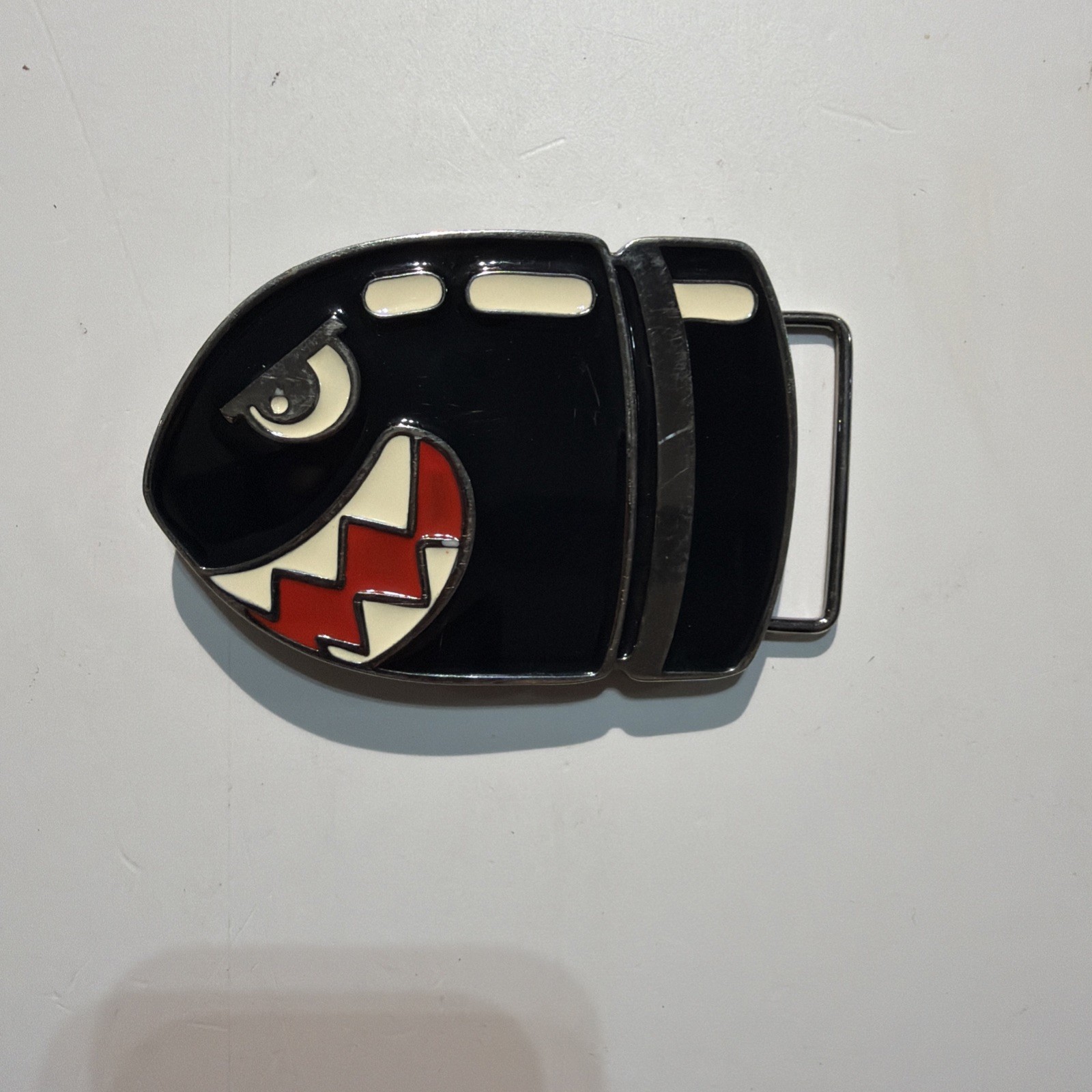 Nintendo Super Mario World Bullet Belt Buckle Enamel Metal Vintage