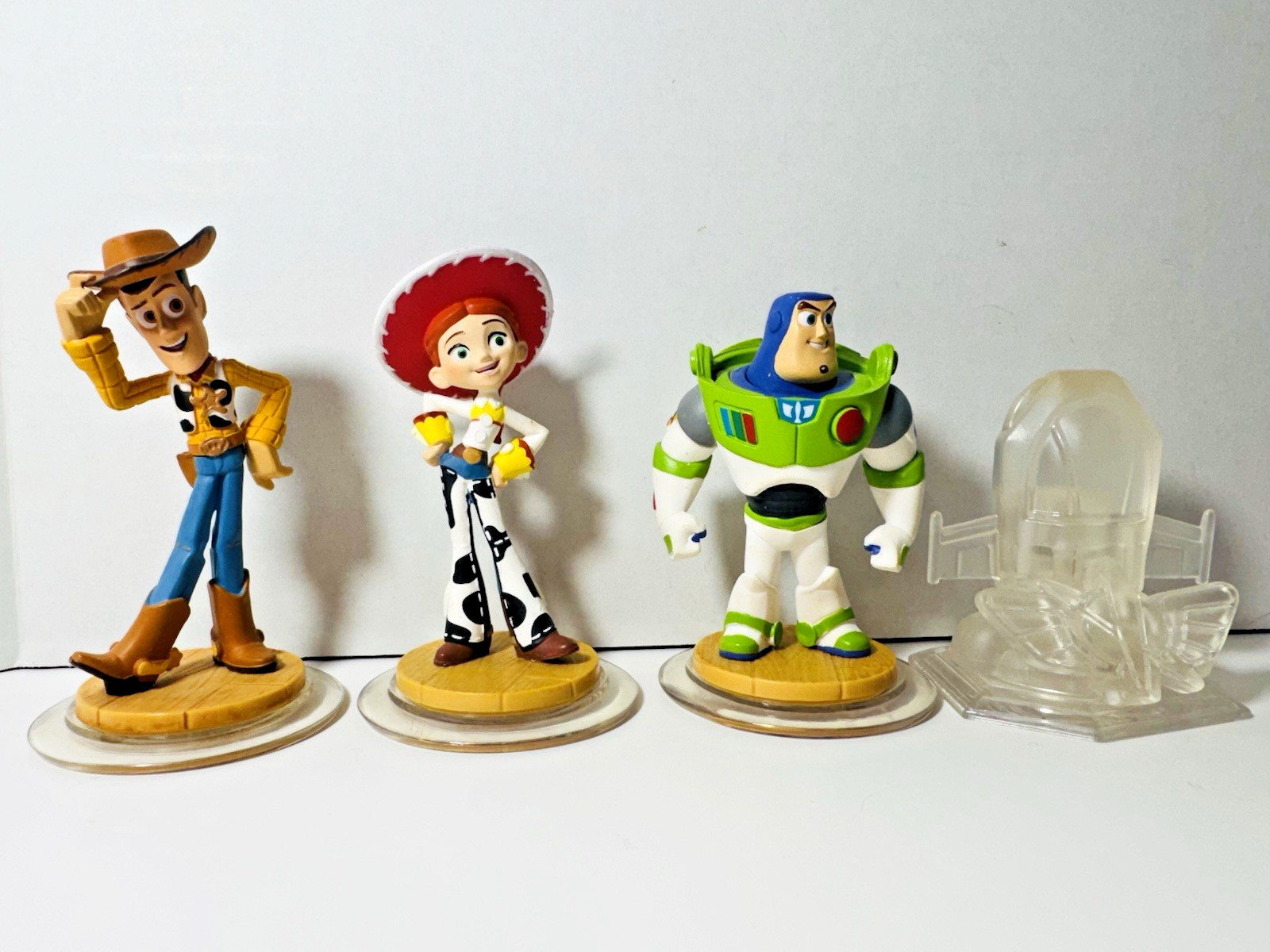 Disney Infinity Toy Story Woody, Jessie, Buzz & Playset Crystal Lot