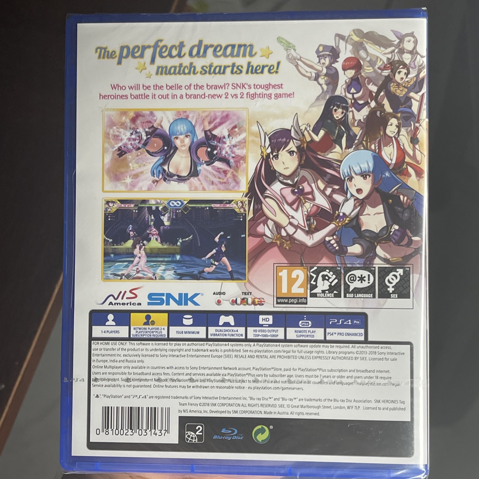 SNK Heroines Tag Team Frenzy PS4 New Sealed UK PAL Sony PlayStation 4 VERY RARE