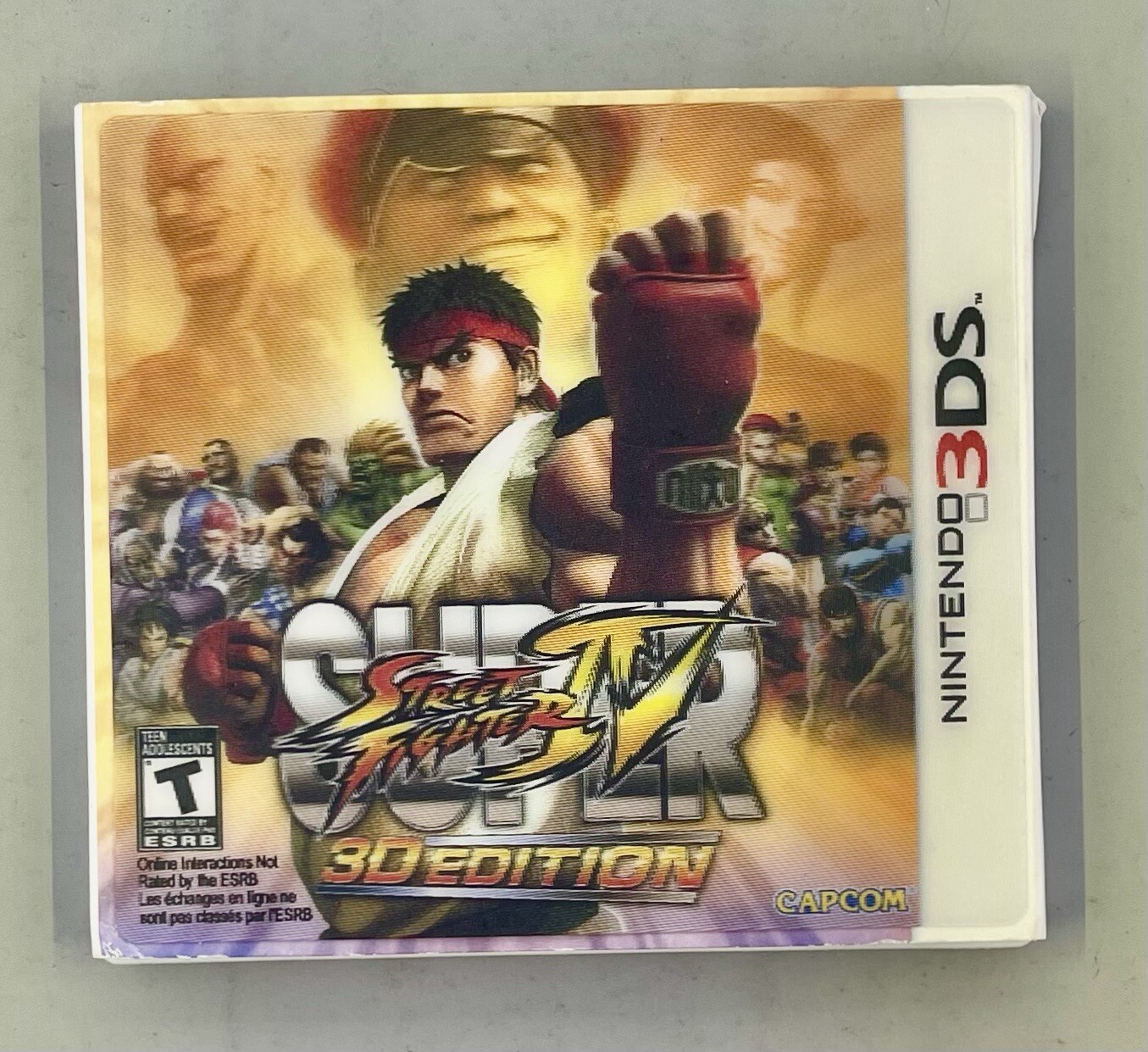 Super Street Fighter IV 3D Edition Nintendo 3DS 1st Print Lenticular Slipcover