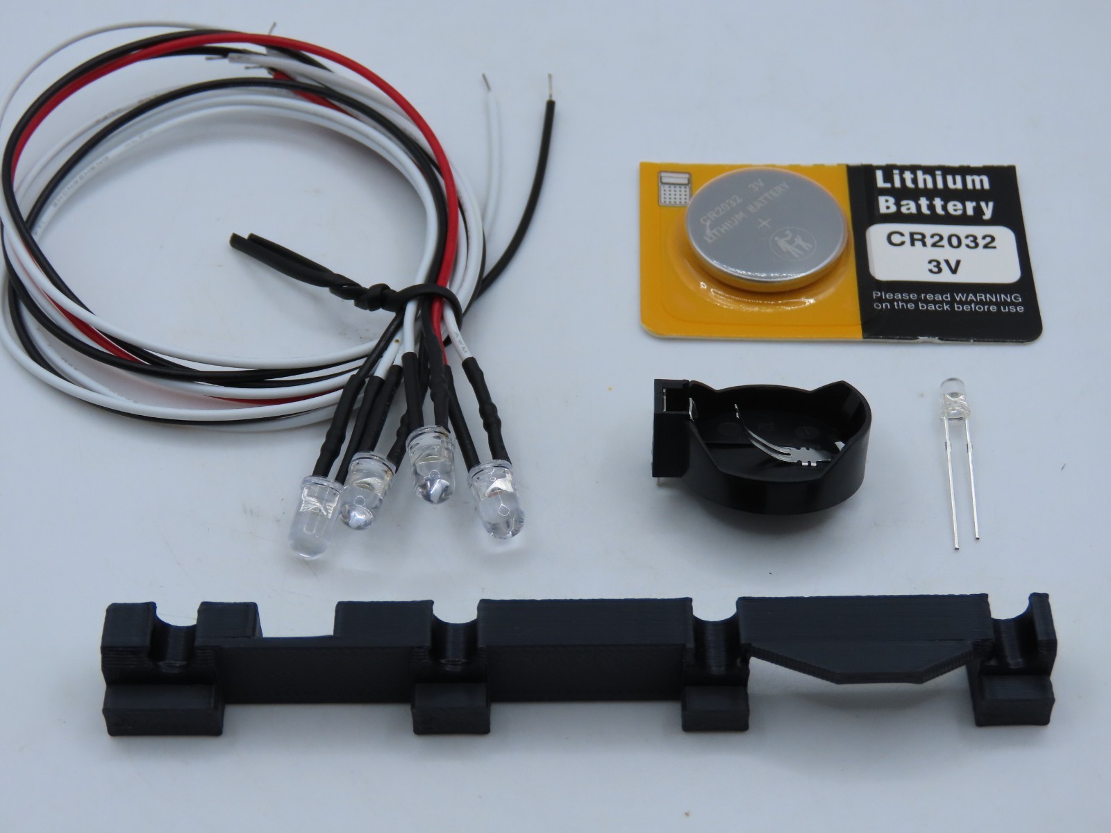 Nintendo GameCube LED light and battery holder installation kit