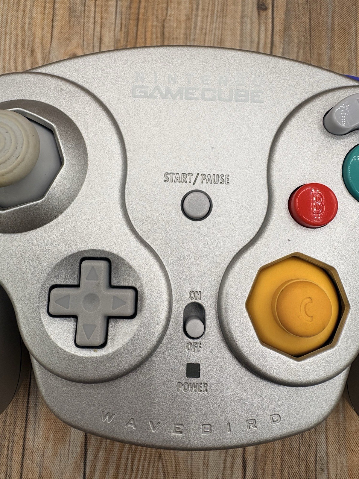 Nintendo GameCube WaveBird Wireless Controller Platinum Silver DOL-004 No Dongle
