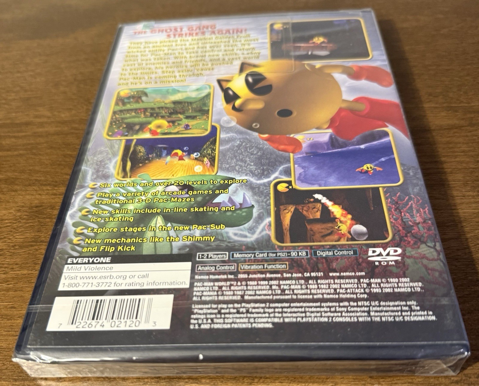 Pac Man World 2 (Sony PlayStation 2, 2002) Brand New Sealed Black Label Hang Tab
