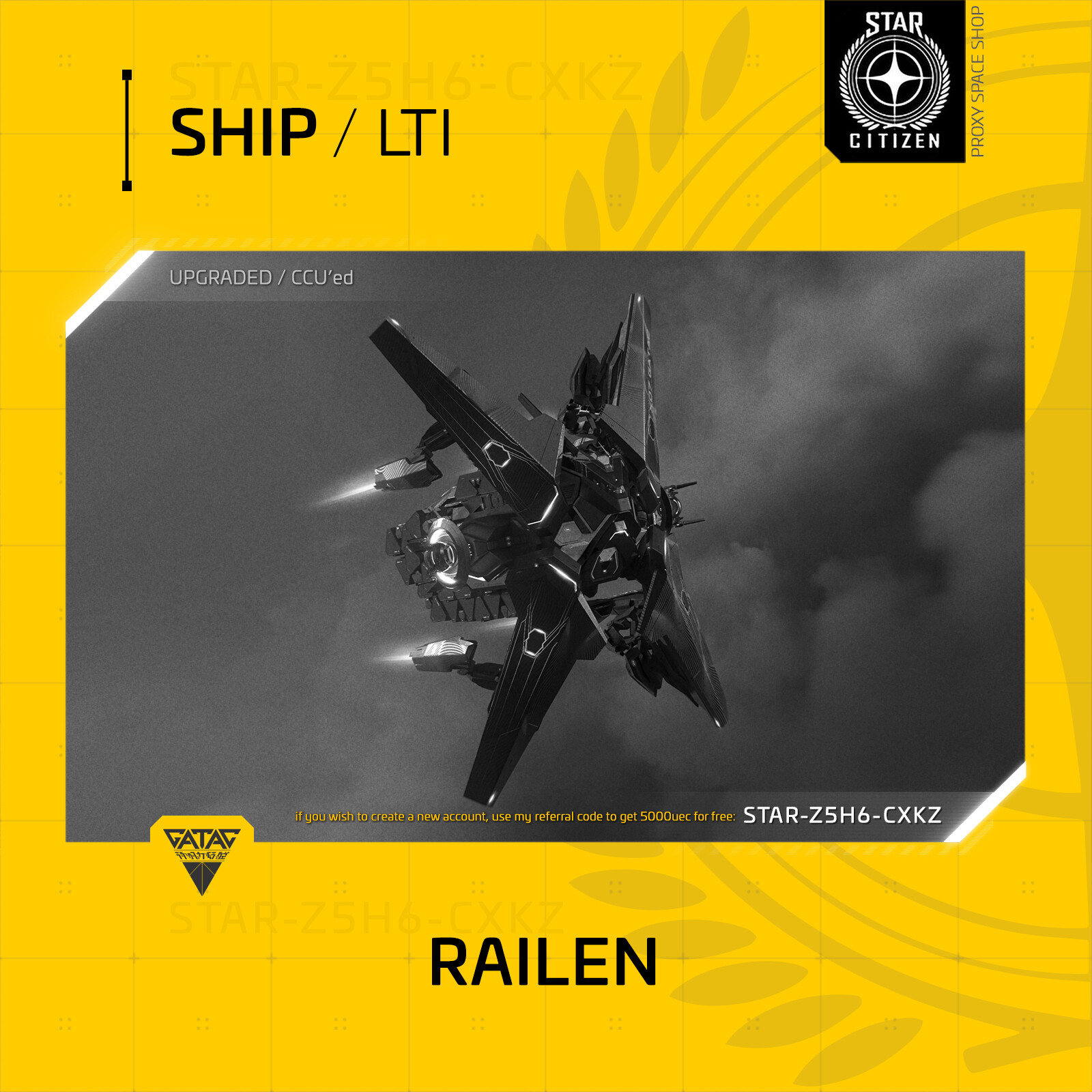 Star Citizen – GATAC RAILEN – LTI – (Lifetime Insurance)