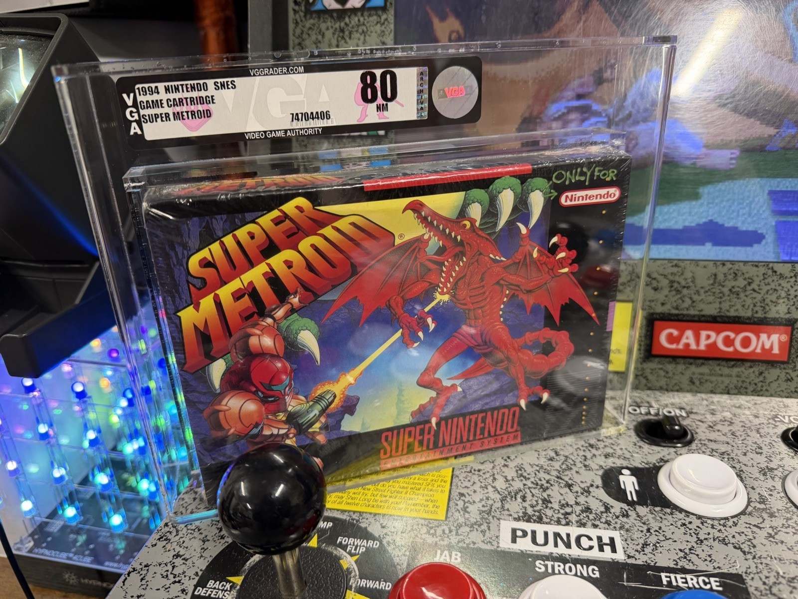 1994 SNES Super Metroid Phantoon Screenshot Early Production VGA 80 NM Sealed