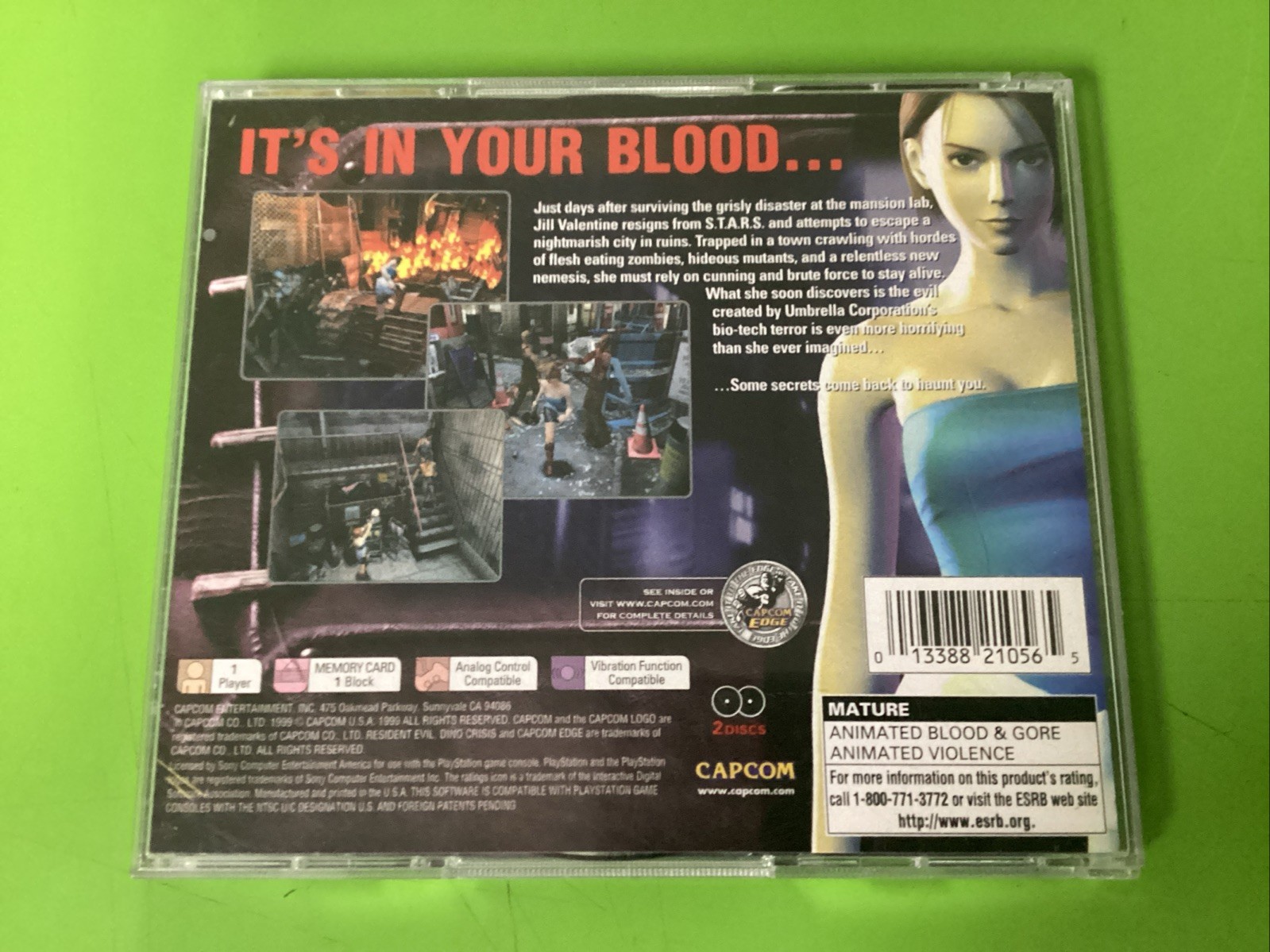 Resident Evil 3: Nemesis (PS1, 1999) CIB Manual Reg Card W/ Demo Disc Tested