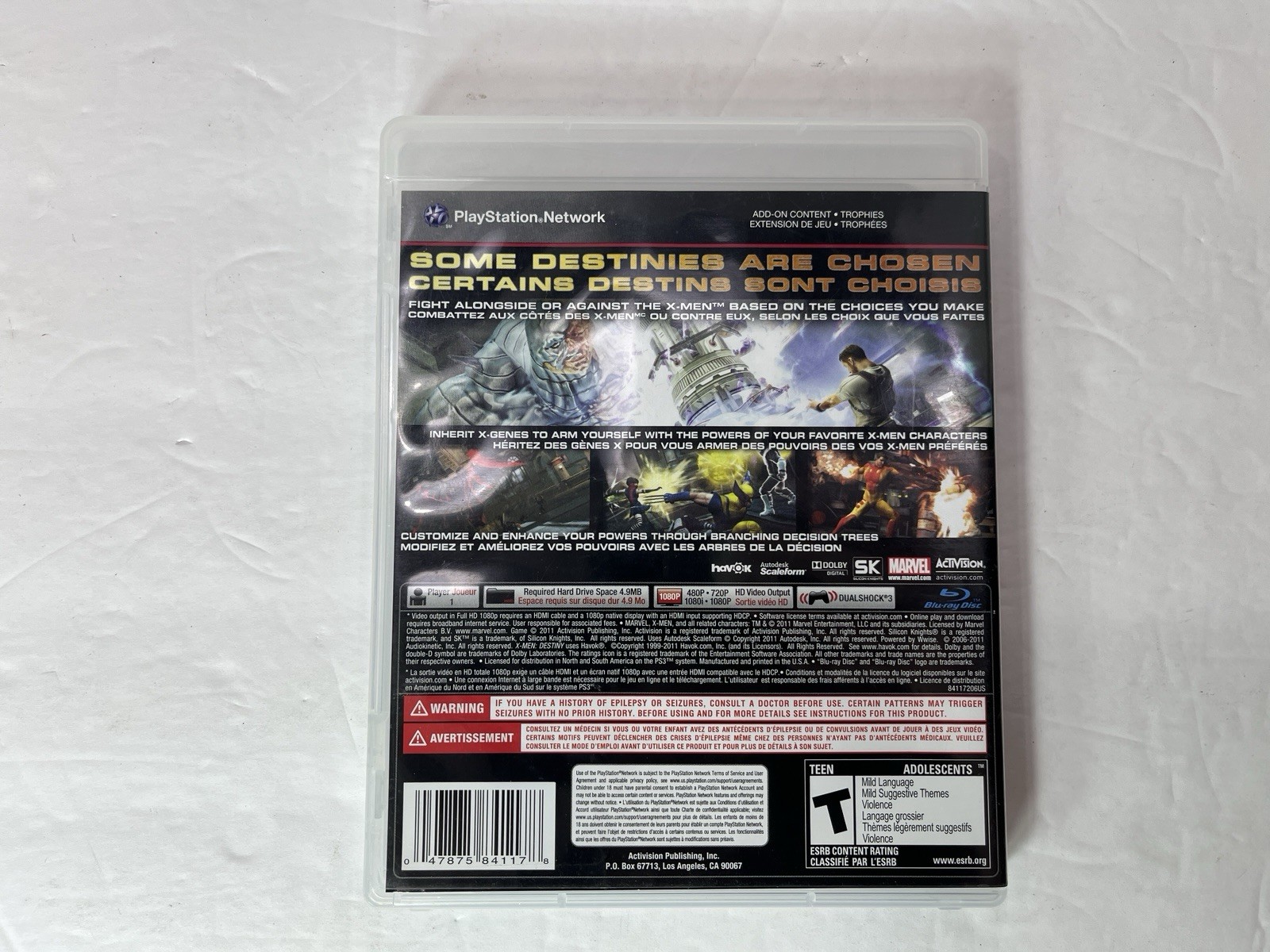 X-Men: Destiny (Sony PlayStation 3, PS3) CIB Complete