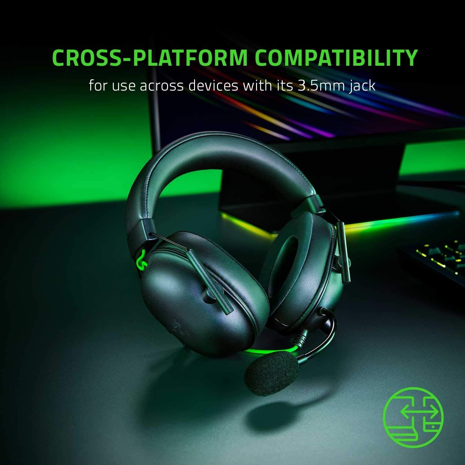Razer BlackShark V2 X Gaming Headset: 7.1 Surround Sound – 50mm Drivers – Memory