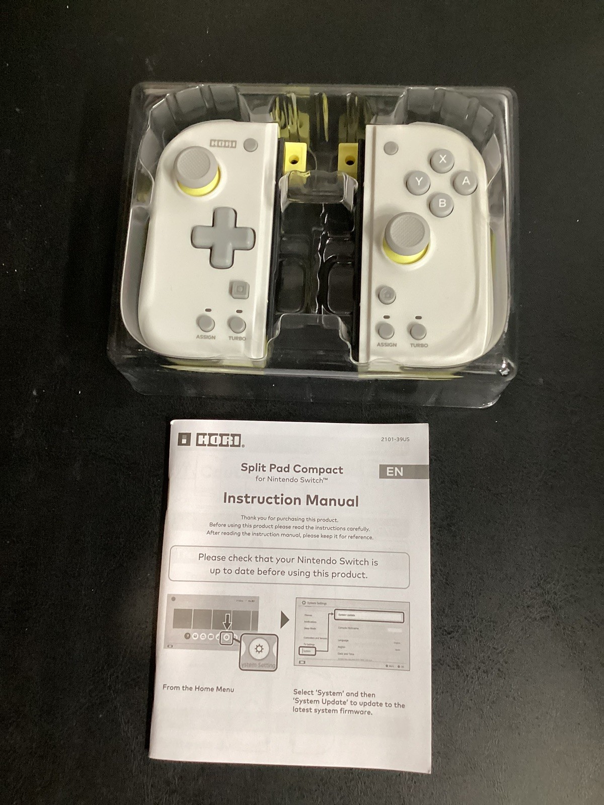 Hori Split Pad Compact Controller for Nintendo Switch – Light Gray & Yellow