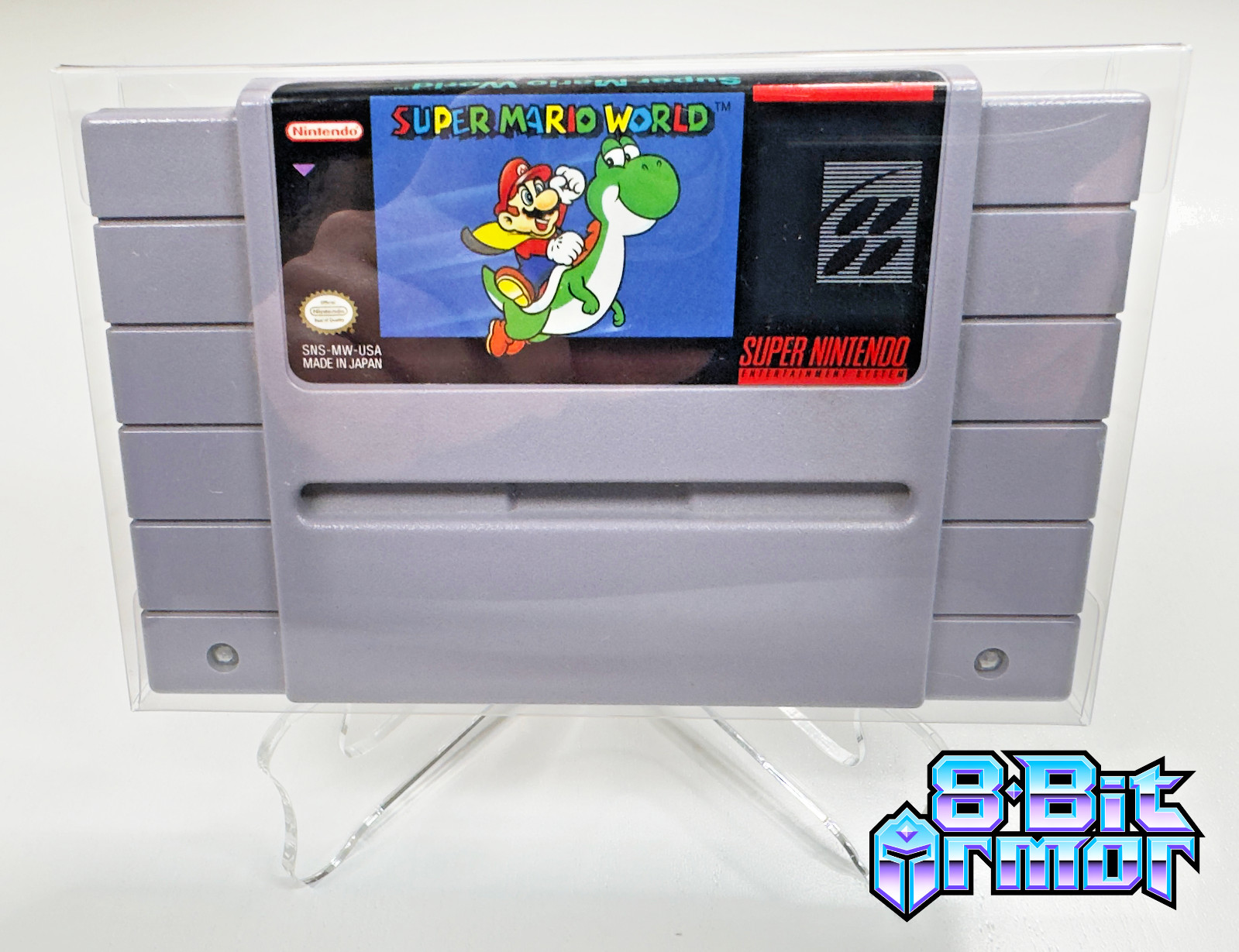 10 Cartridge Protectors for Super Nintendo SNES Cart Game Clear Display Case