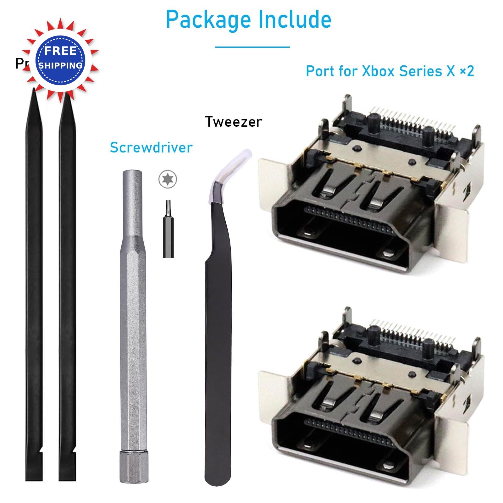 Ikpek 2 Pack Replacement HDMI Port for Xbox Series X Display Socket Jack