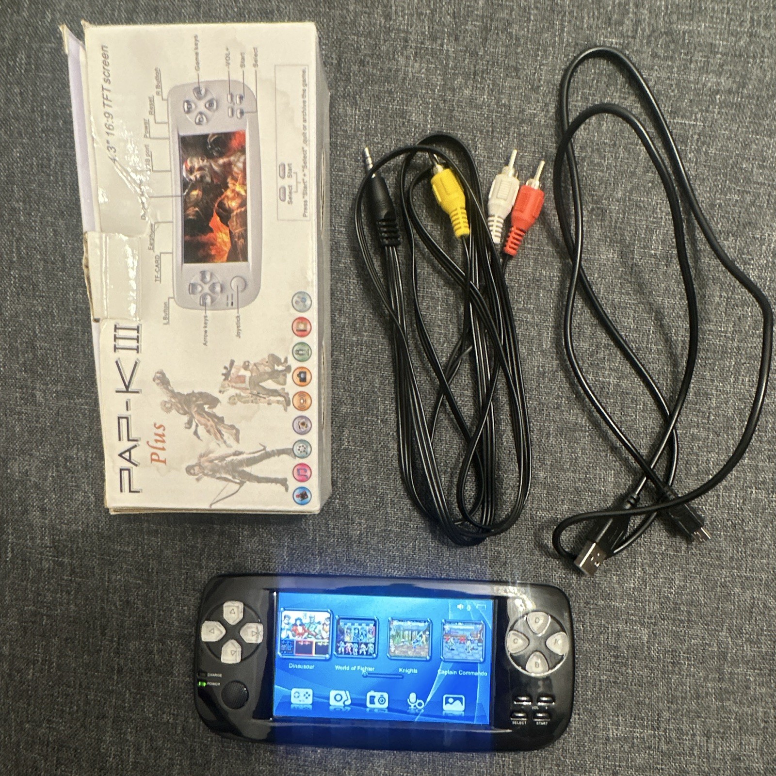 PAP-K III Plus 16GB 64-bit Handheld Game System Black TF Card Support Camera