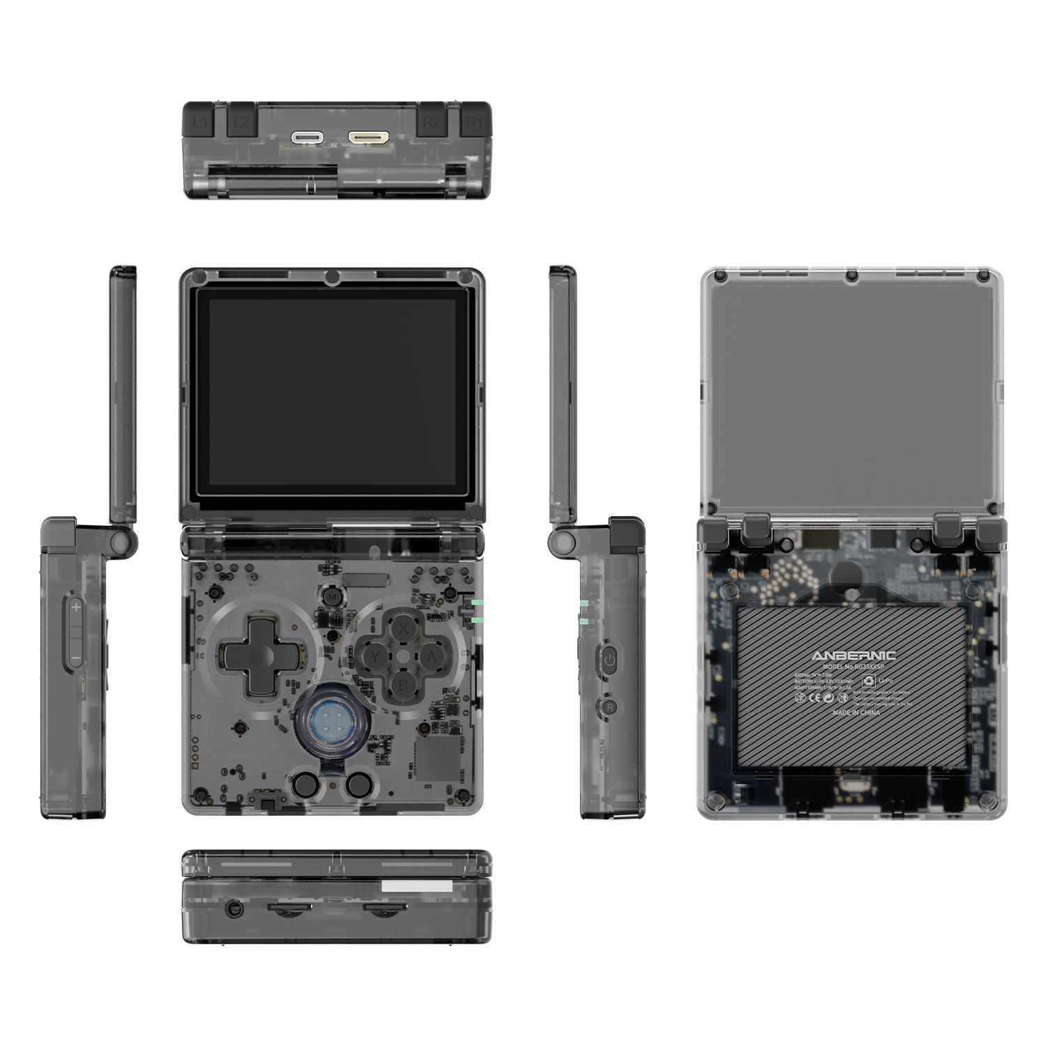 RG35XX SP Flip Anbernic Black Linux Handheld Game Console