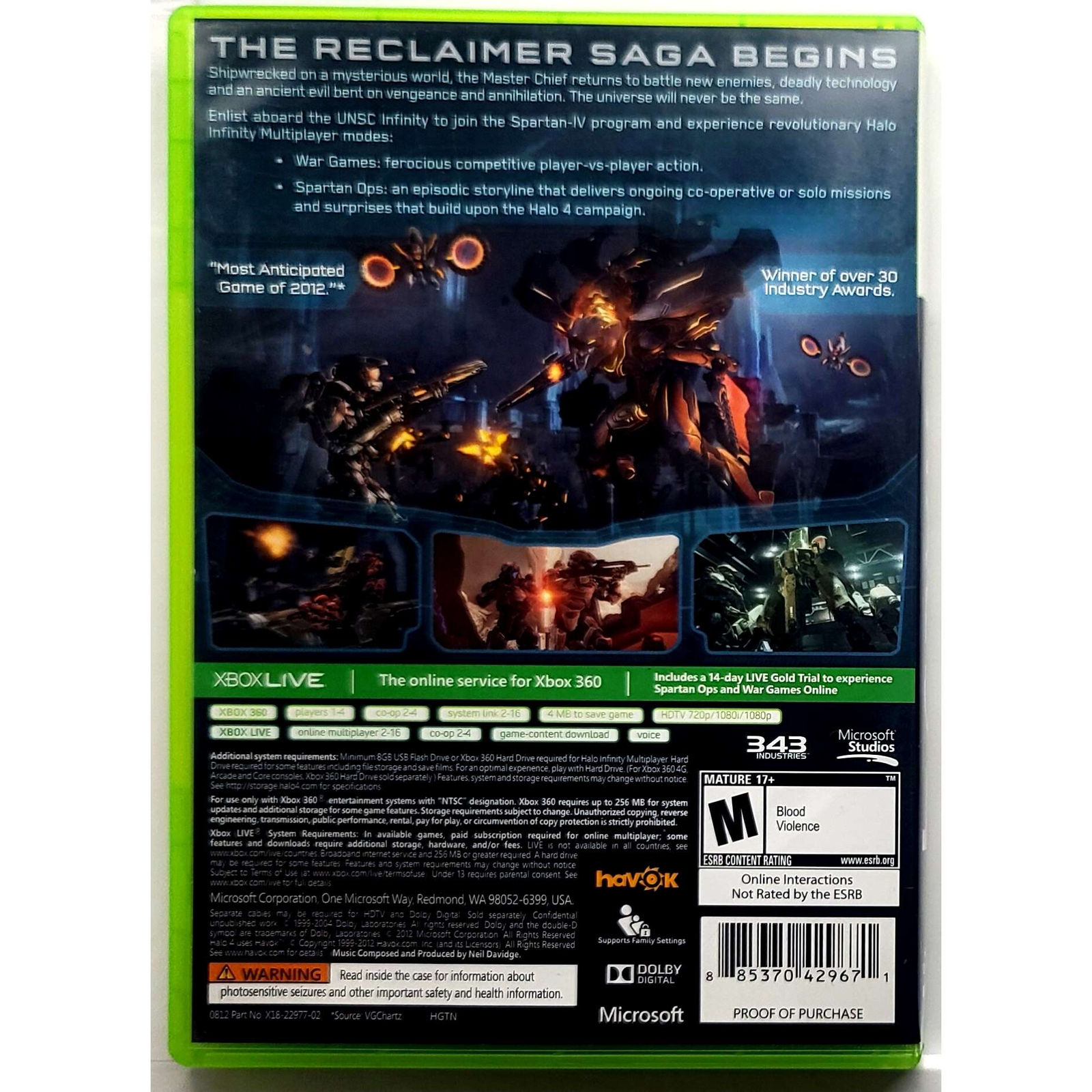 Halo 4 – Microsoft Xbox 360 Pristine Authentic Tested Game 180 Day Guarantee