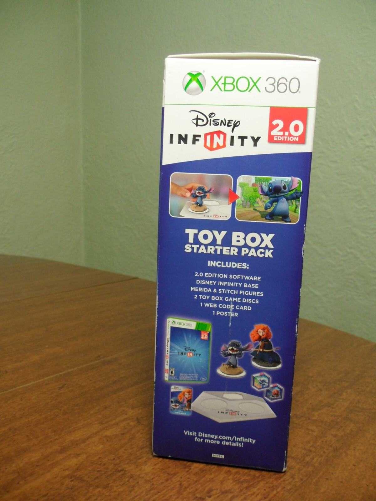 Xbox 360 Disney INFINITY Toy Box Starter Pack 2.0 Edition Stitch & Merida NIB