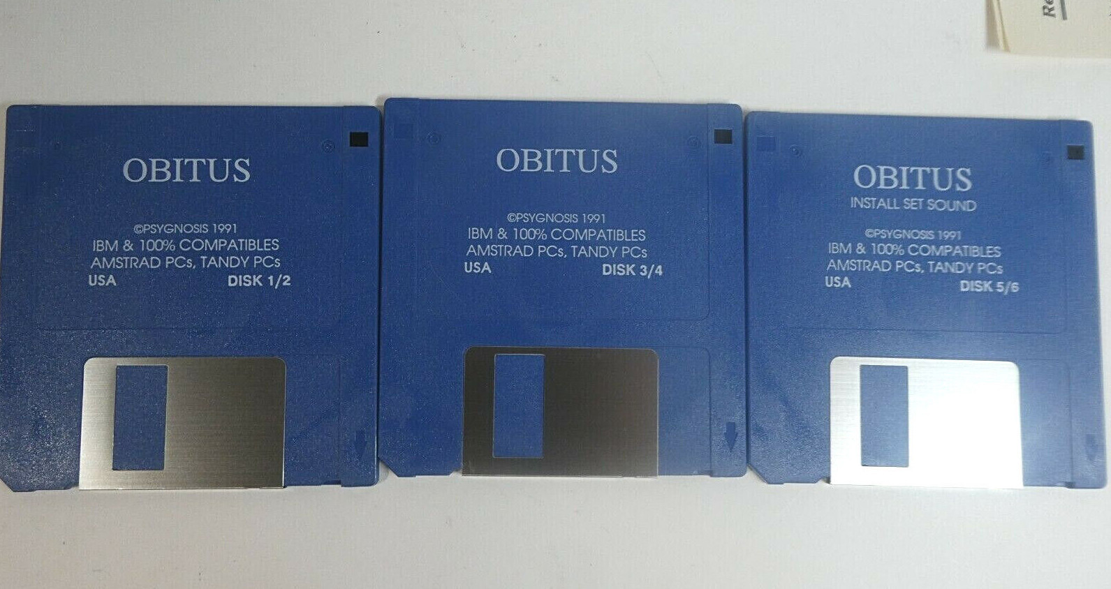Obitus Commodore Amiga Psygnosis 3.5″ Disks PC Games