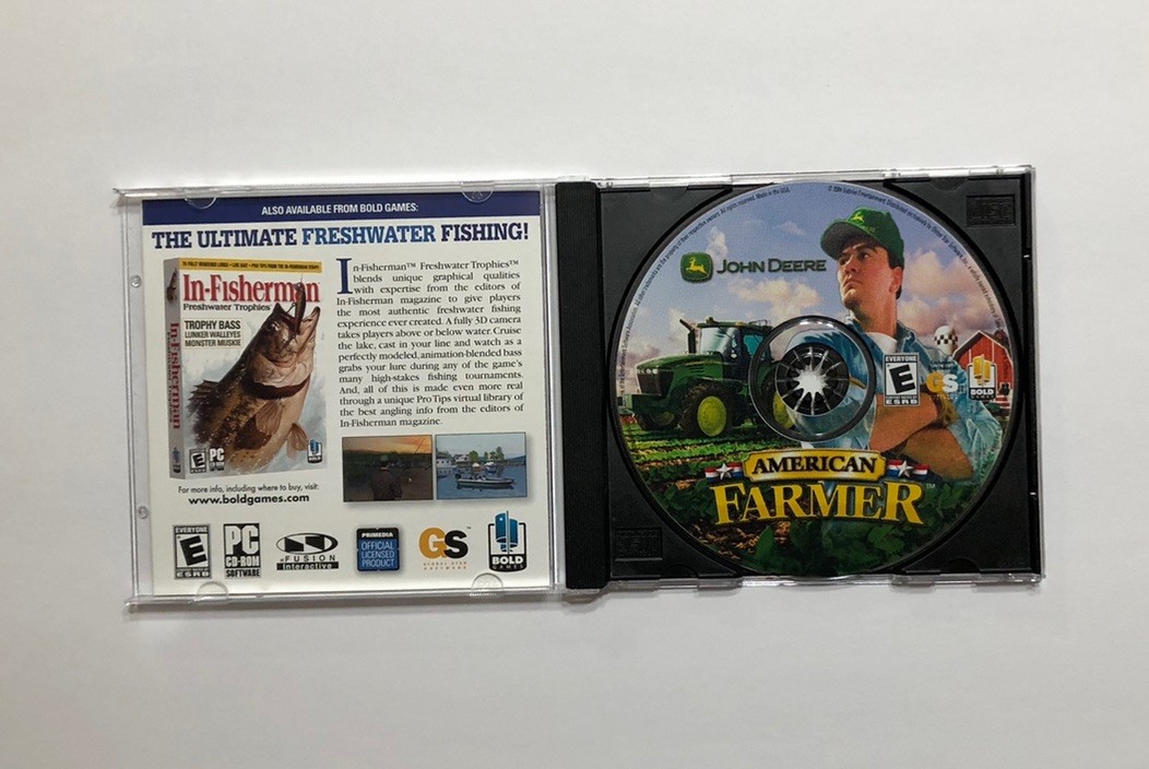 JOHN DEERE AMERICAN FARMER PC CD-ROM SOFTWARE GAME RATED E 2004