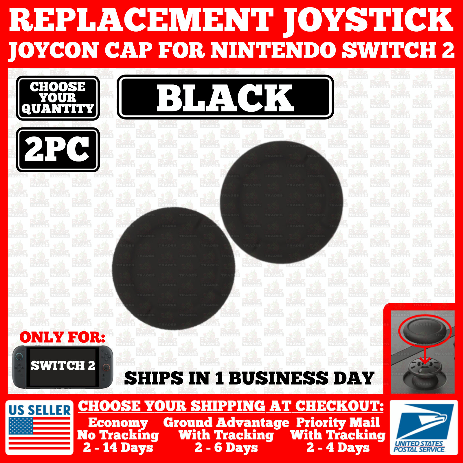 For Nintendo Switch 2 – Thumb Joy Con Stick Cap Grip Analog Rubber Replacement