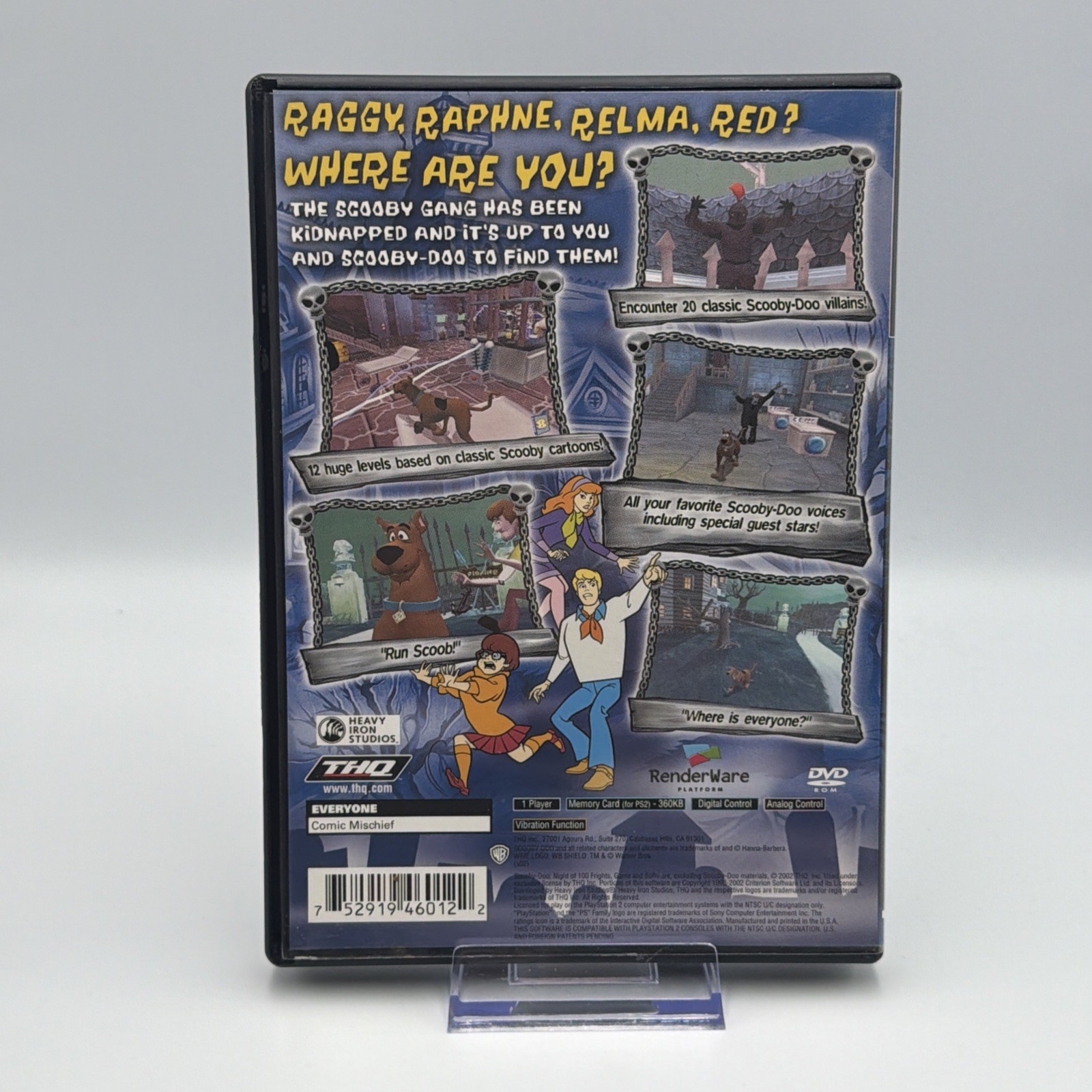 Scooby-Doo! Night of 100 Frights Sony PlayStation 2, 2002, Complete. Black Label
