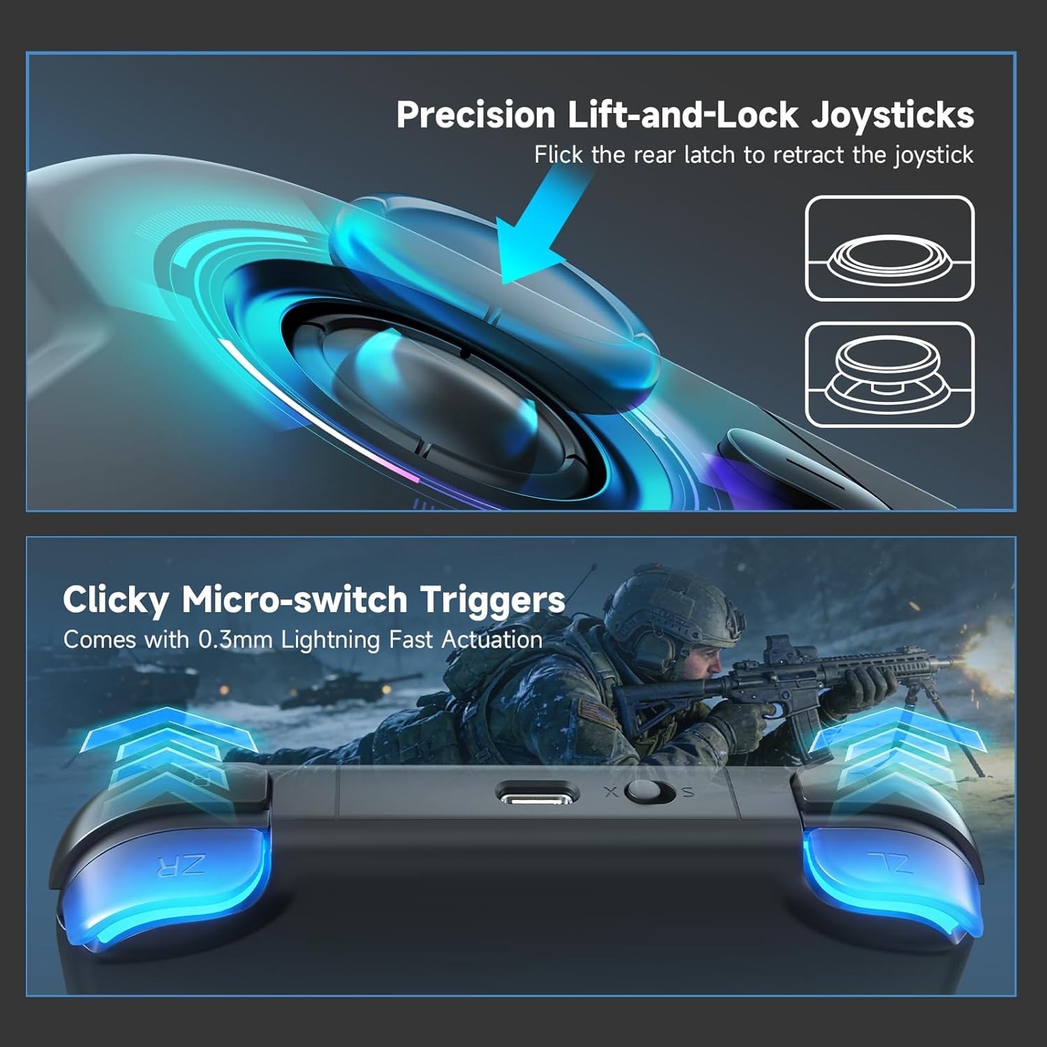 Wireless Pocket Controller for Nintendo Switch/Switch 2/Android/iOS/PC