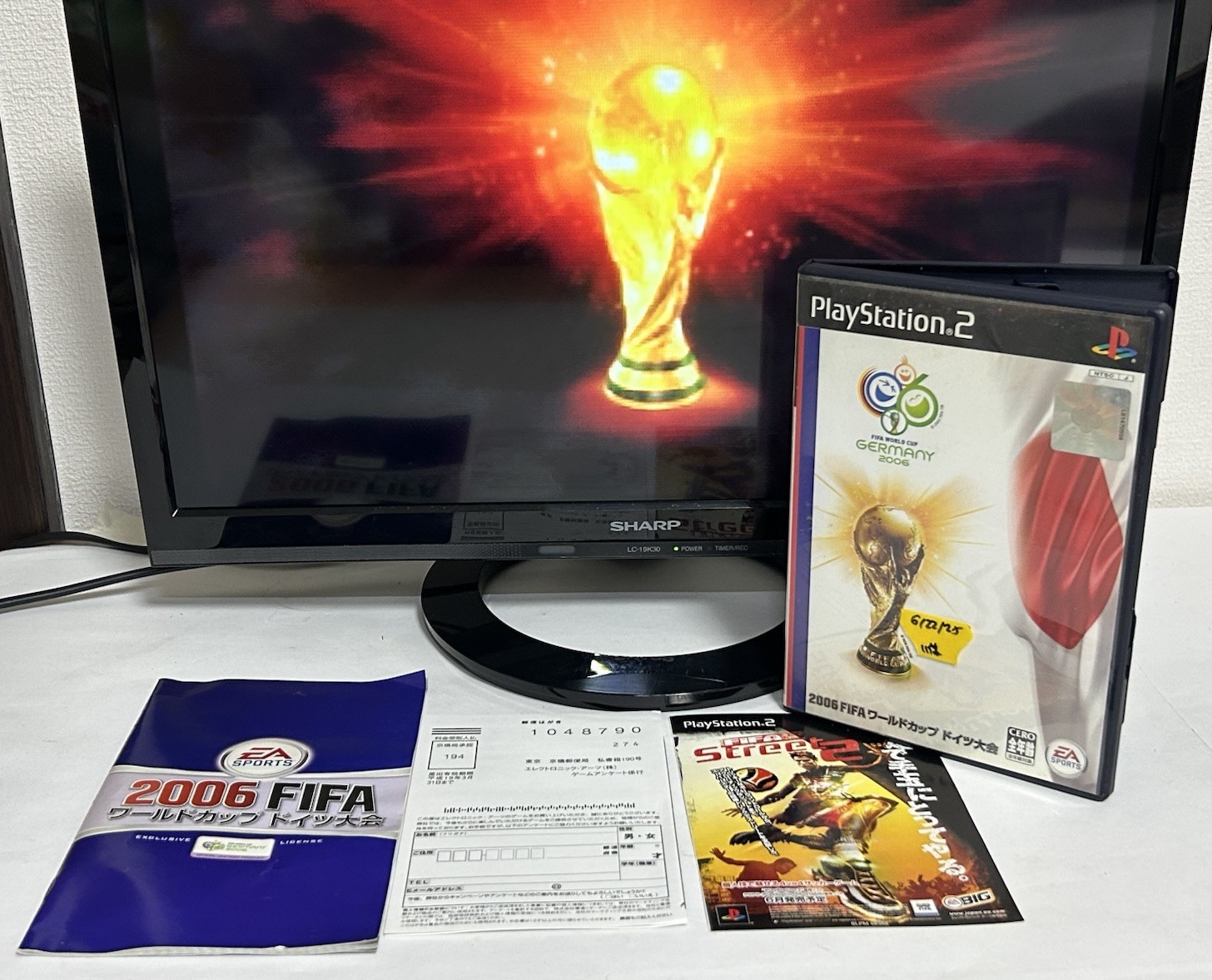 2006 FIFA World Cup Germany Soccer (EA) Sony PlayStation 2 PS2 Reg Card Flyer
