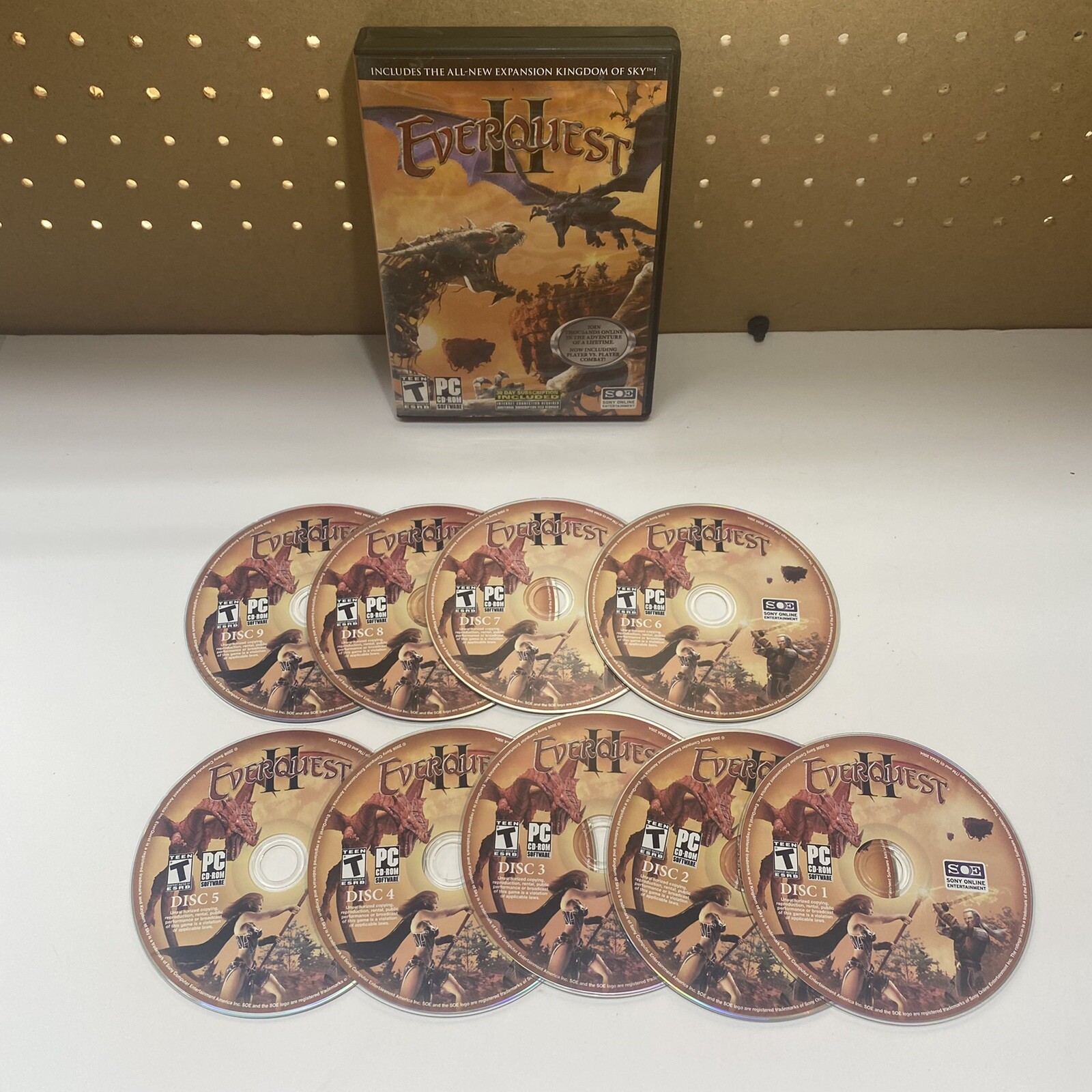 EverQuest II: Kingdom of Sky For PC, 2006 All Discs, Good Condition