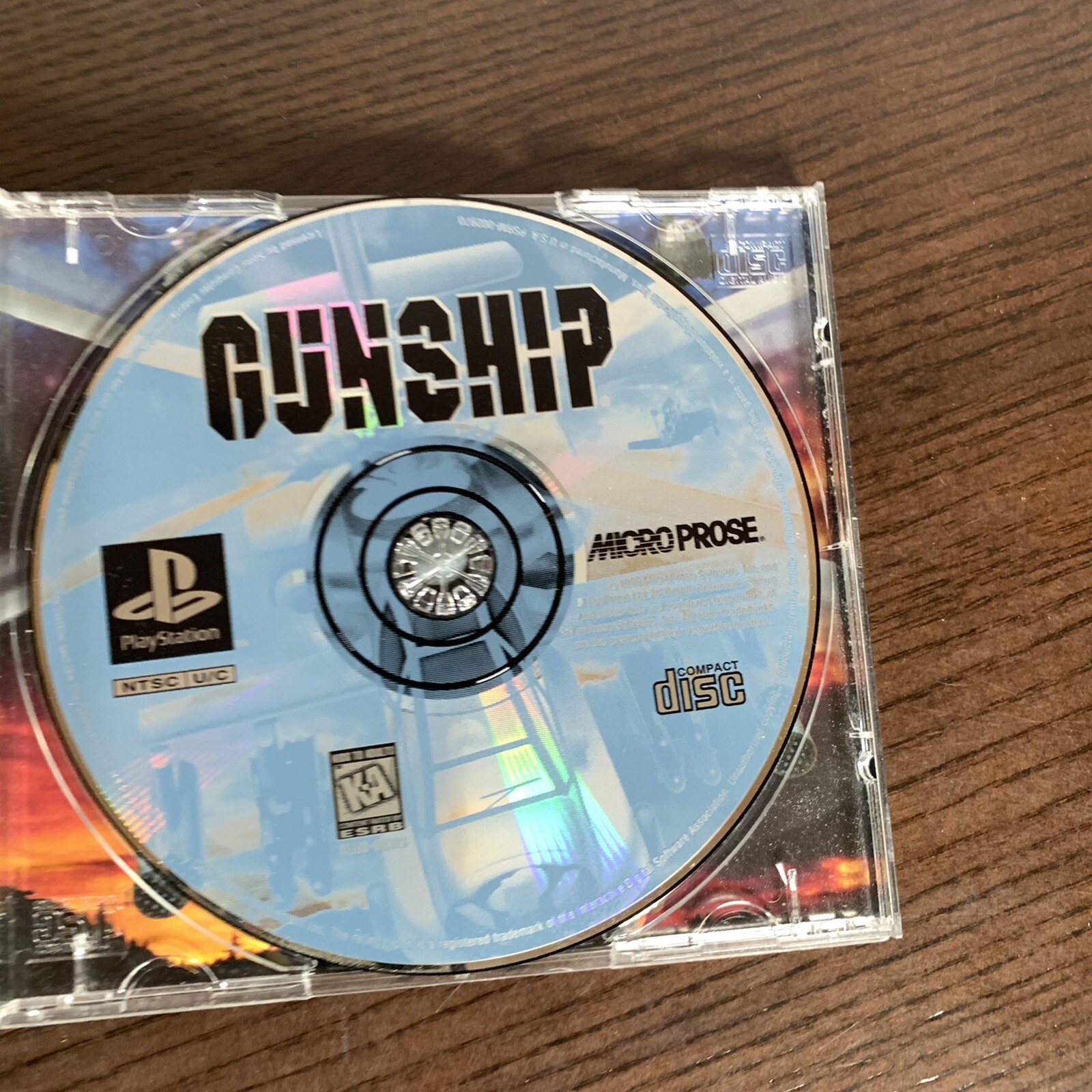PlayStation Gunship Complete with Manual Micro Prose Vintage 1996