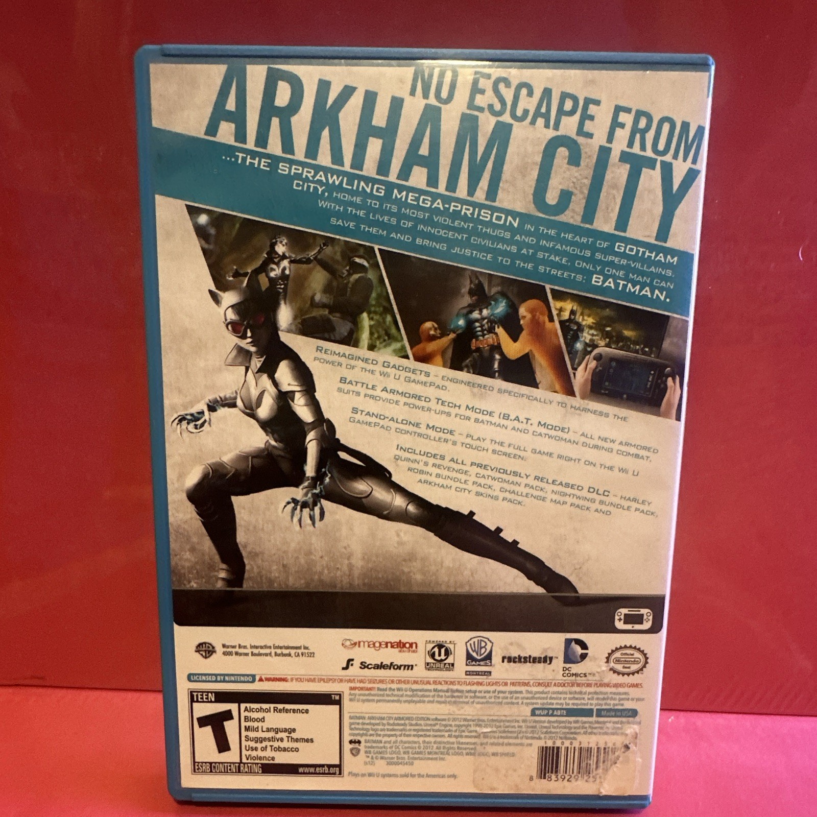 WB Games Batman: Arkham City Armored Edition Wii U T NTSC-U/C Manual Case