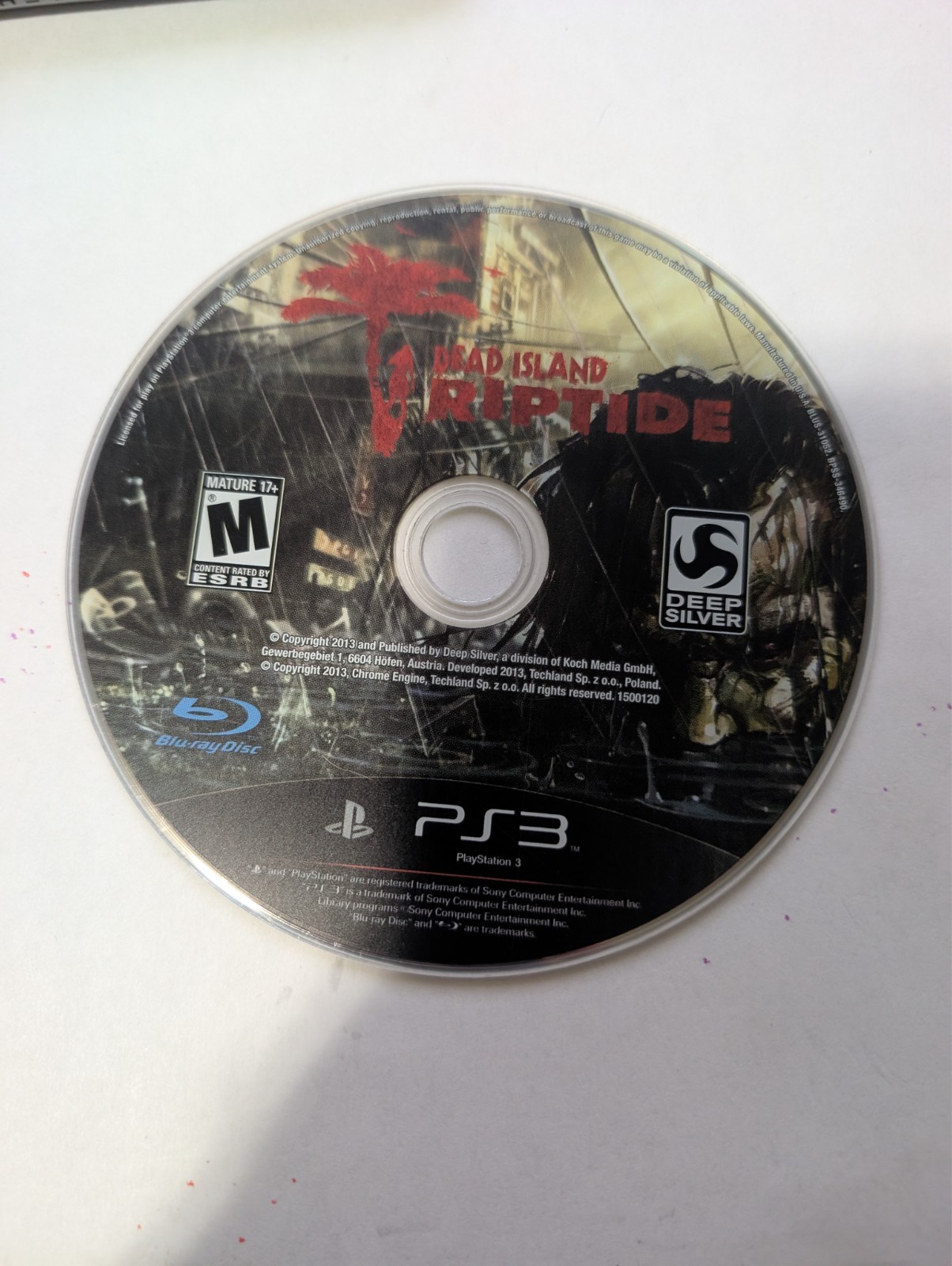 Dead Island: Riptide (Sony PlayStation 3 PS3, 2013) NO TRACKING – DISC ONLY 6454
