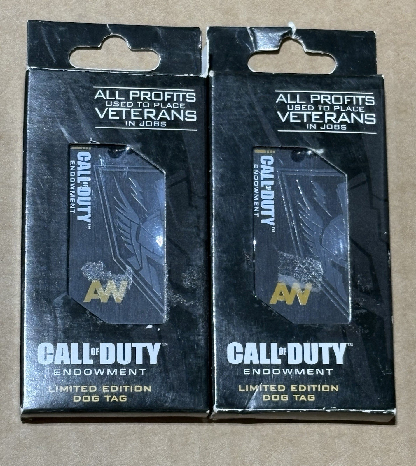 2 Call Of Duty Endowment Advanced Warfare Limited Edition Dog Tag Necklace New