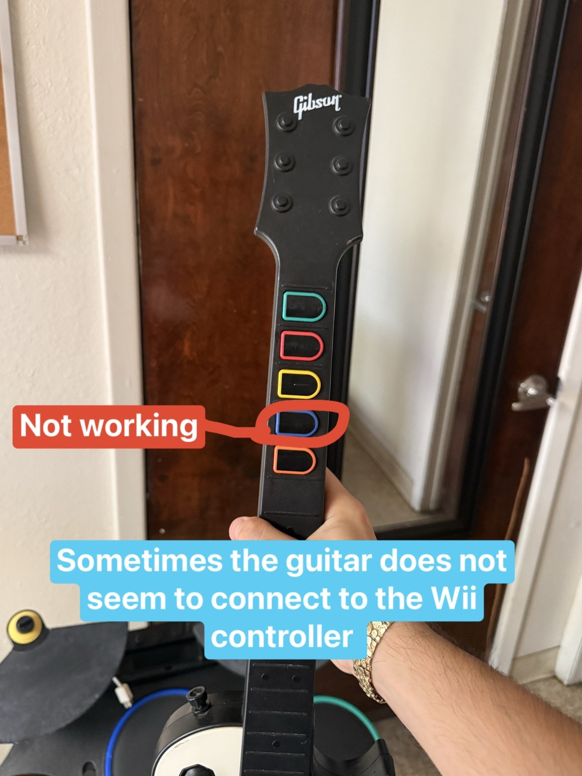 Red Octane Nintendo Wii Guitar Hero World Tour Drum Set For REPAIR
