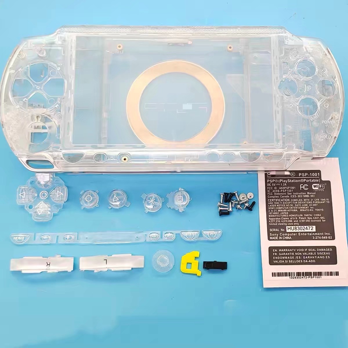 Replacement Full Housing Shell Faceplate Case for Sony PSP 1000 With Buttons Set
