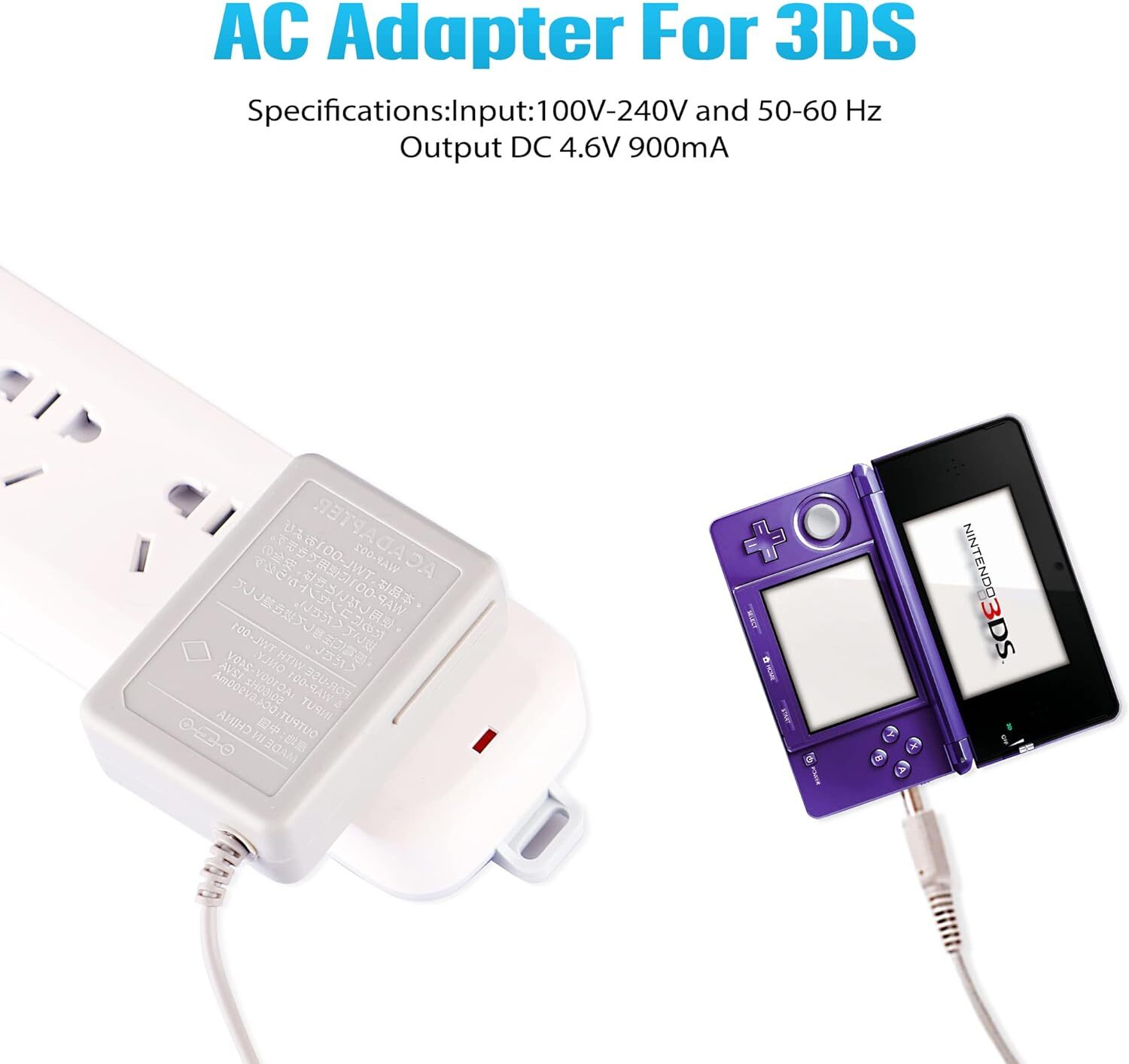 LOT AC Wall Charger Cable Power Adapter for Nintendo DSi XL/3DS XL/3DS/2DS/DSi