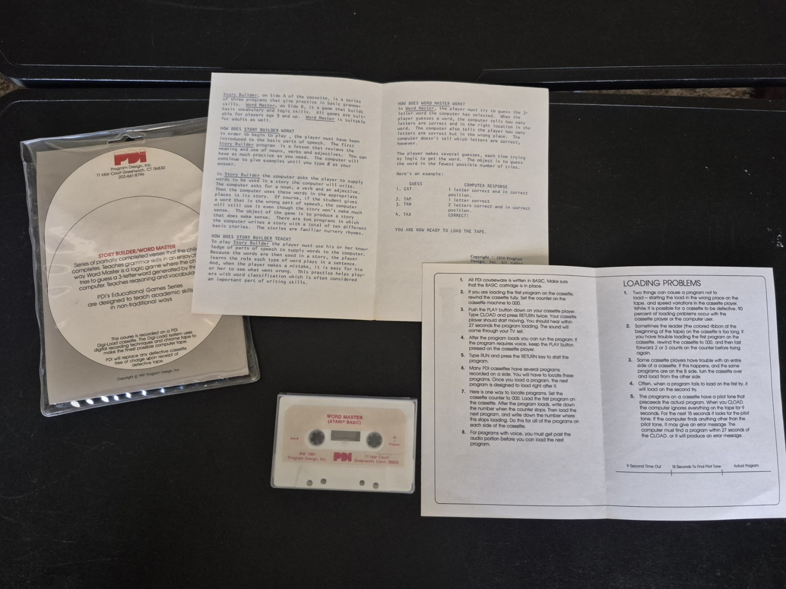Vintage 1981 PDI Story Builder / Word Master for Atari