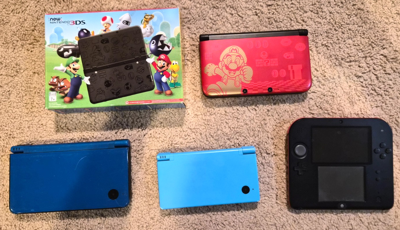 New Nintendo 3DS Super Mario IN BOX, 3DS XL New Super Mario Bros 2, DSi, XL, 2DS