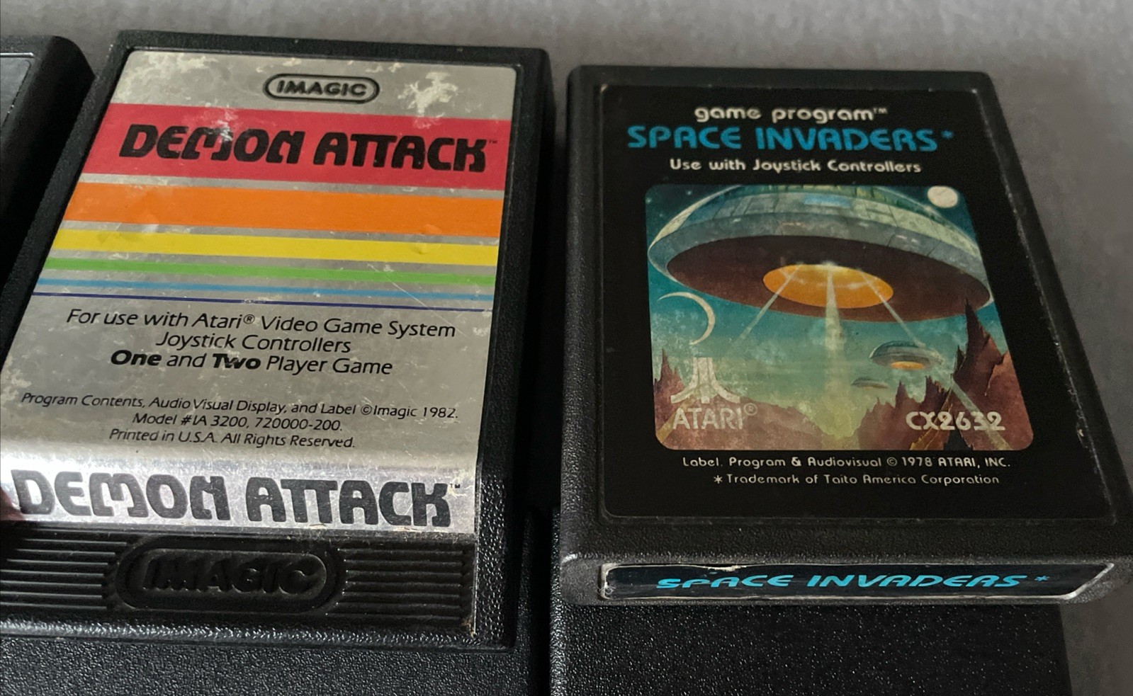 Lot Of 8 Atari Games – Word Zapper, Breakout, Demon Attack, Combat **Tested
